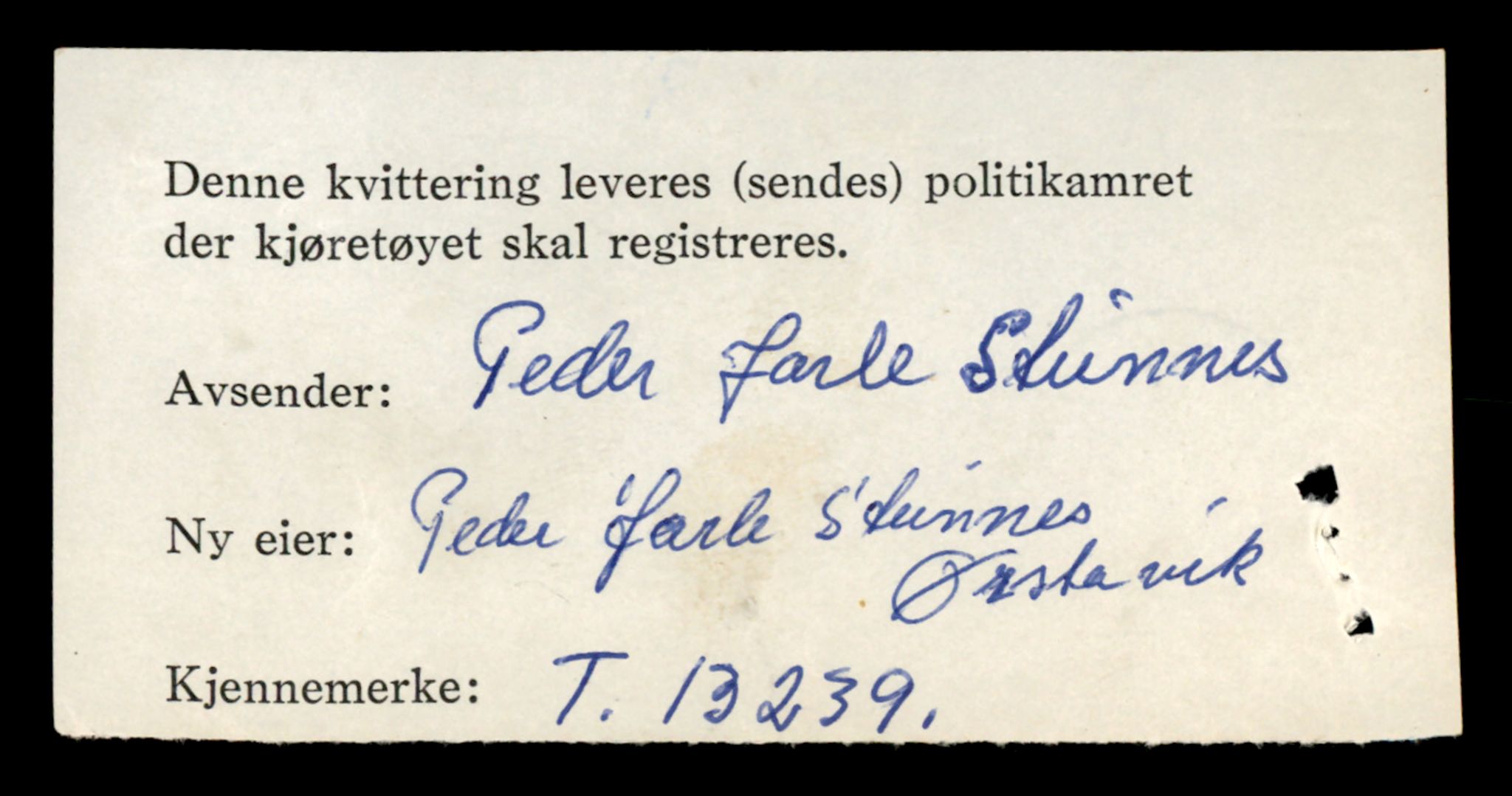 Møre og Romsdal vegkontor - Ålesund trafikkstasjon, AV/SAT-A-4099/F/Fe/L0038: Registreringskort for kjøretøy T 13180 - T 13360, 1927-1998, s. 1016