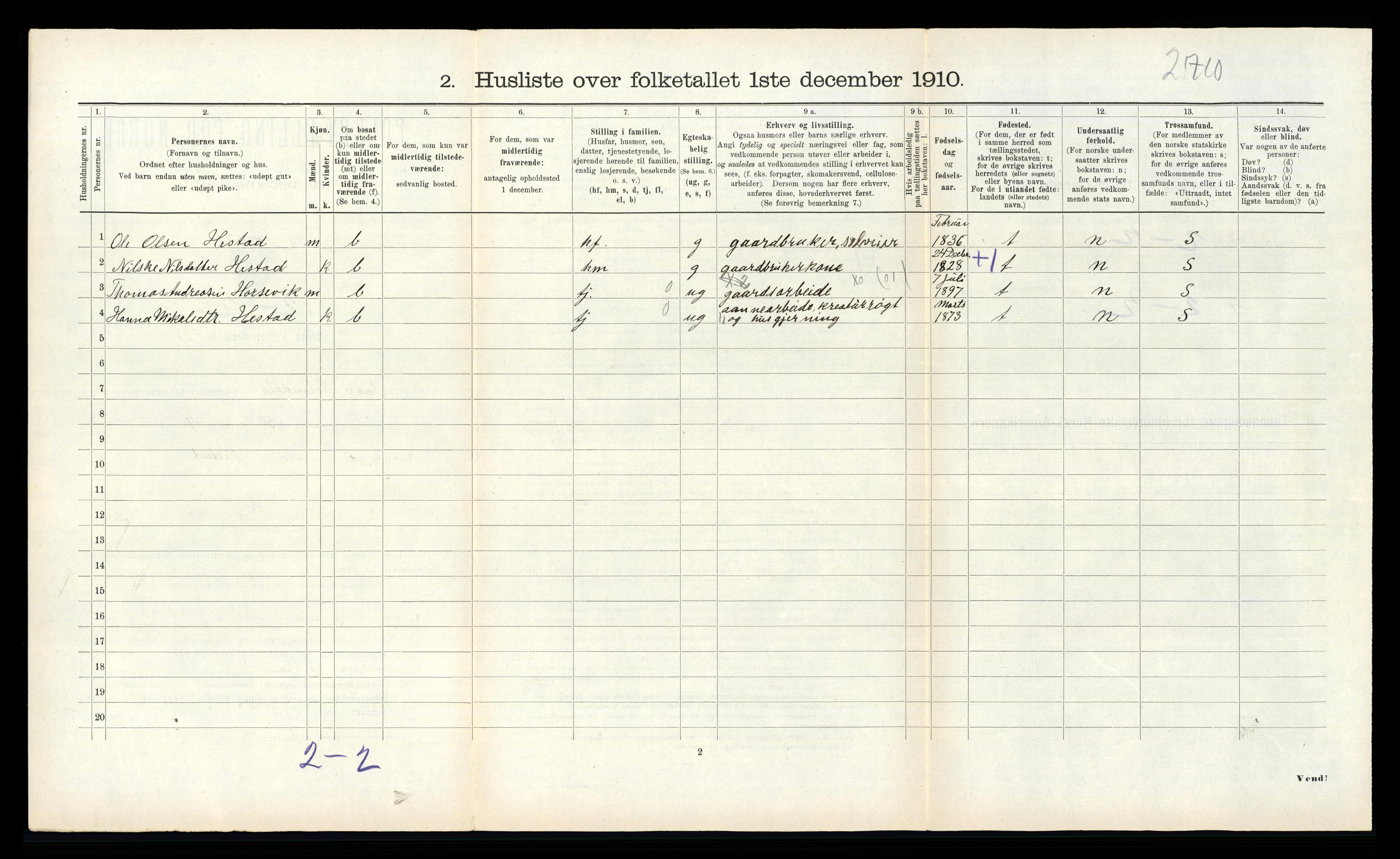 RA, Folketelling 1910 for 1430 Indre Holmedal herred, 1910, s. 109