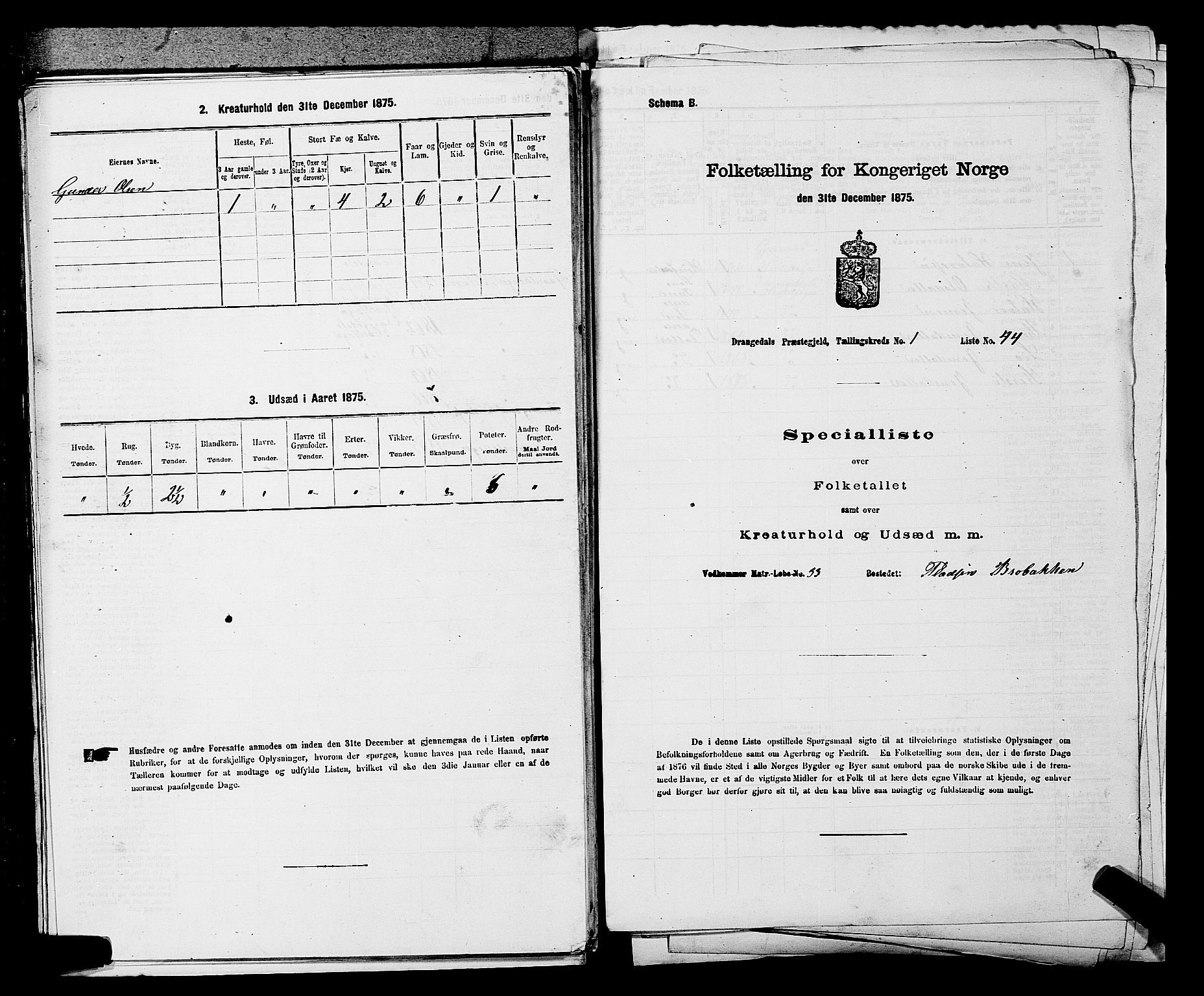 SAKO, Folketelling 1875 for 0817P Drangedal prestegjeld, 1875, s. 143