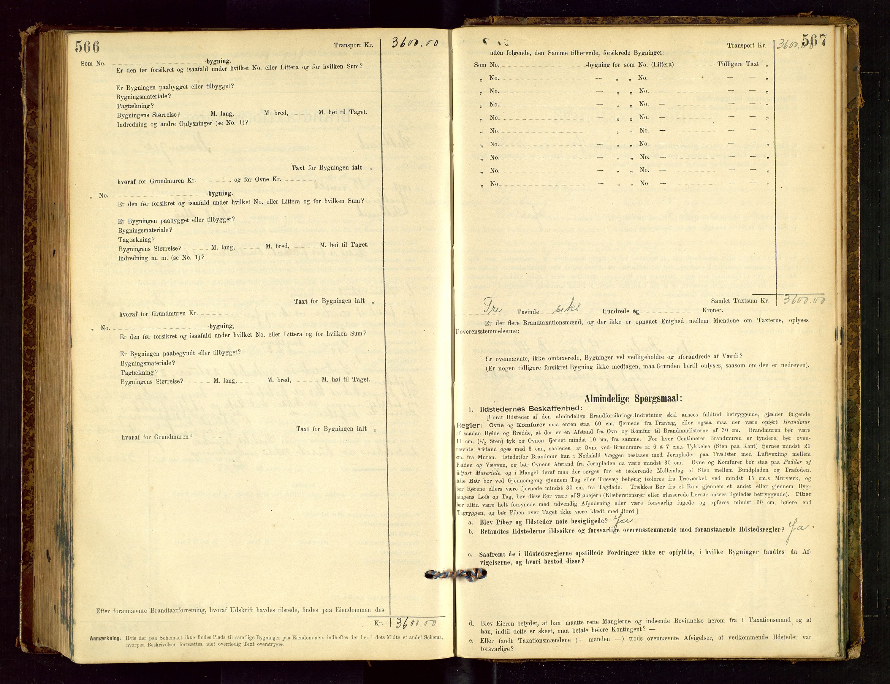 Hetland lensmannskontor, SAST/A-100101/Gob/L0001: "Brandtaxationsprotokol", 1895-1918, s. 566-567