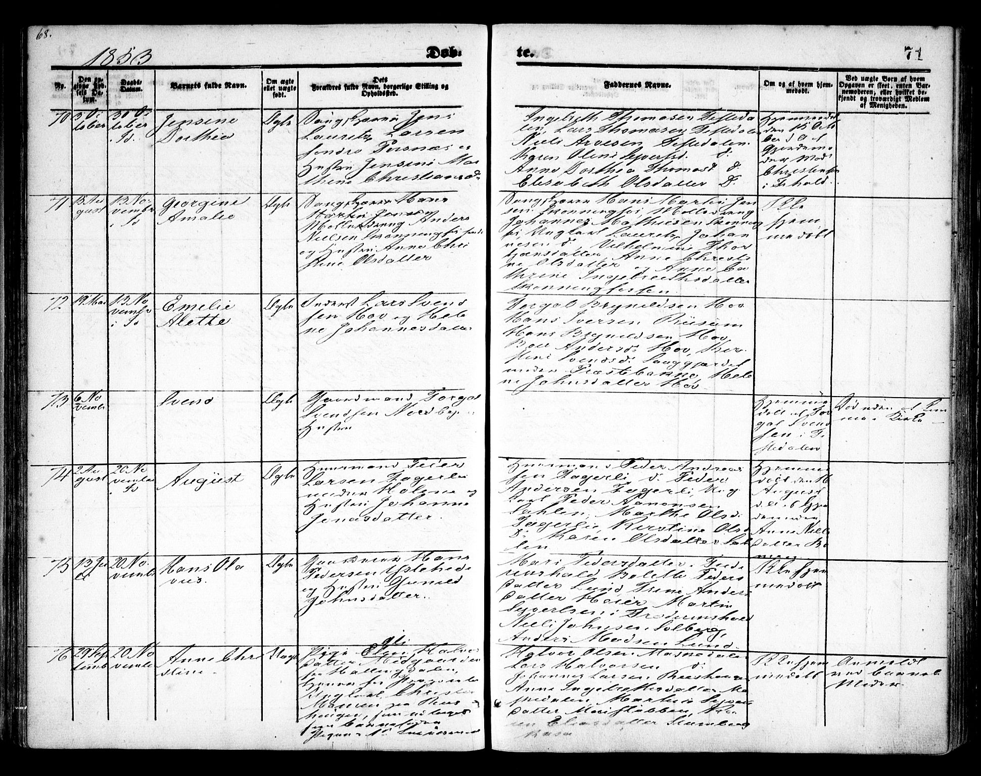 Idd prestekontor Kirkebøker, AV/SAO-A-10911/F/Fc/L0004a: Ministerialbok nr. III 4A, 1848-1860, s. 71