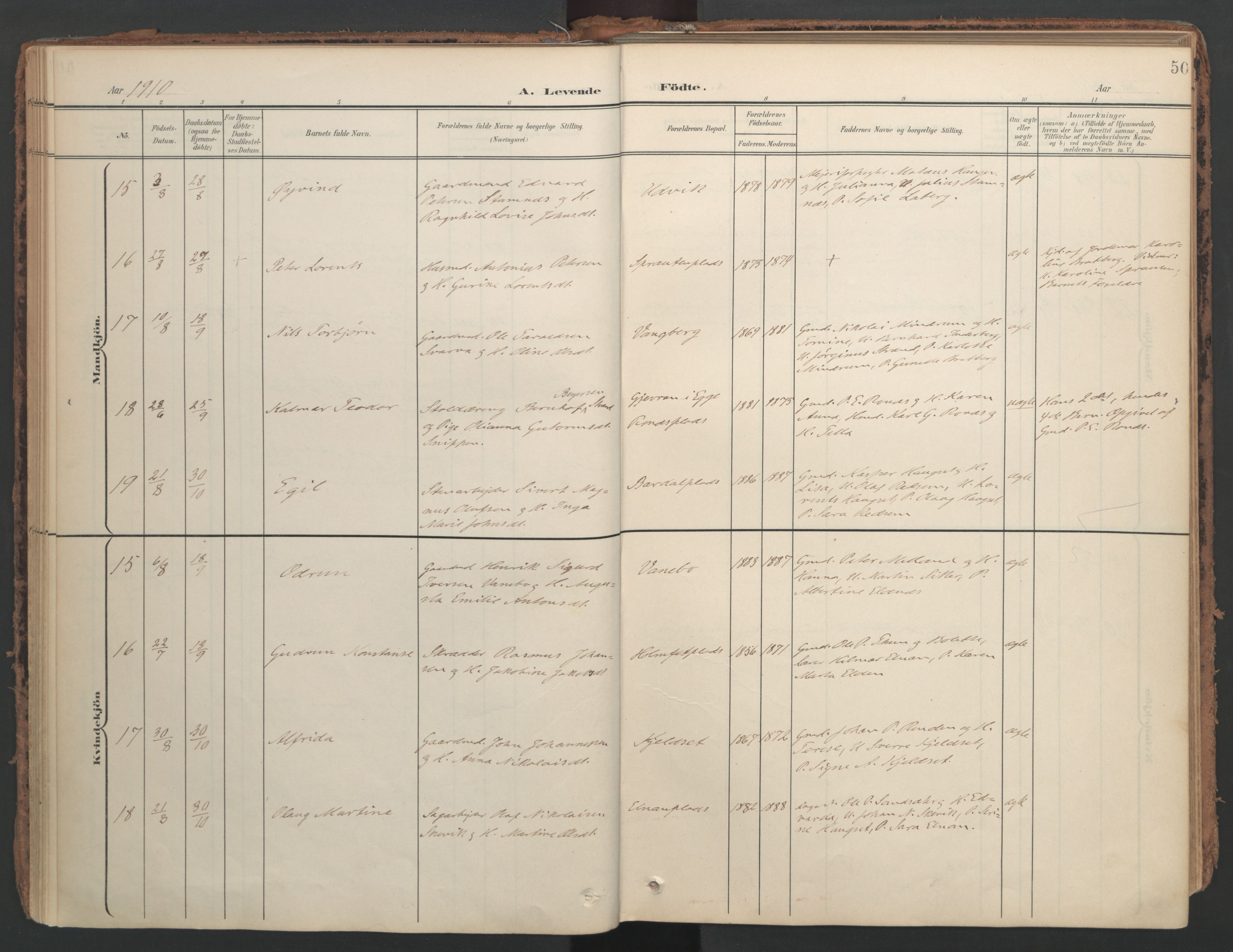 Ministerialprotokoller, klokkerbøker og fødselsregistre - Nord-Trøndelag, AV/SAT-A-1458/741/L0397: Ministerialbok nr. 741A11, 1901-1911, s. 50