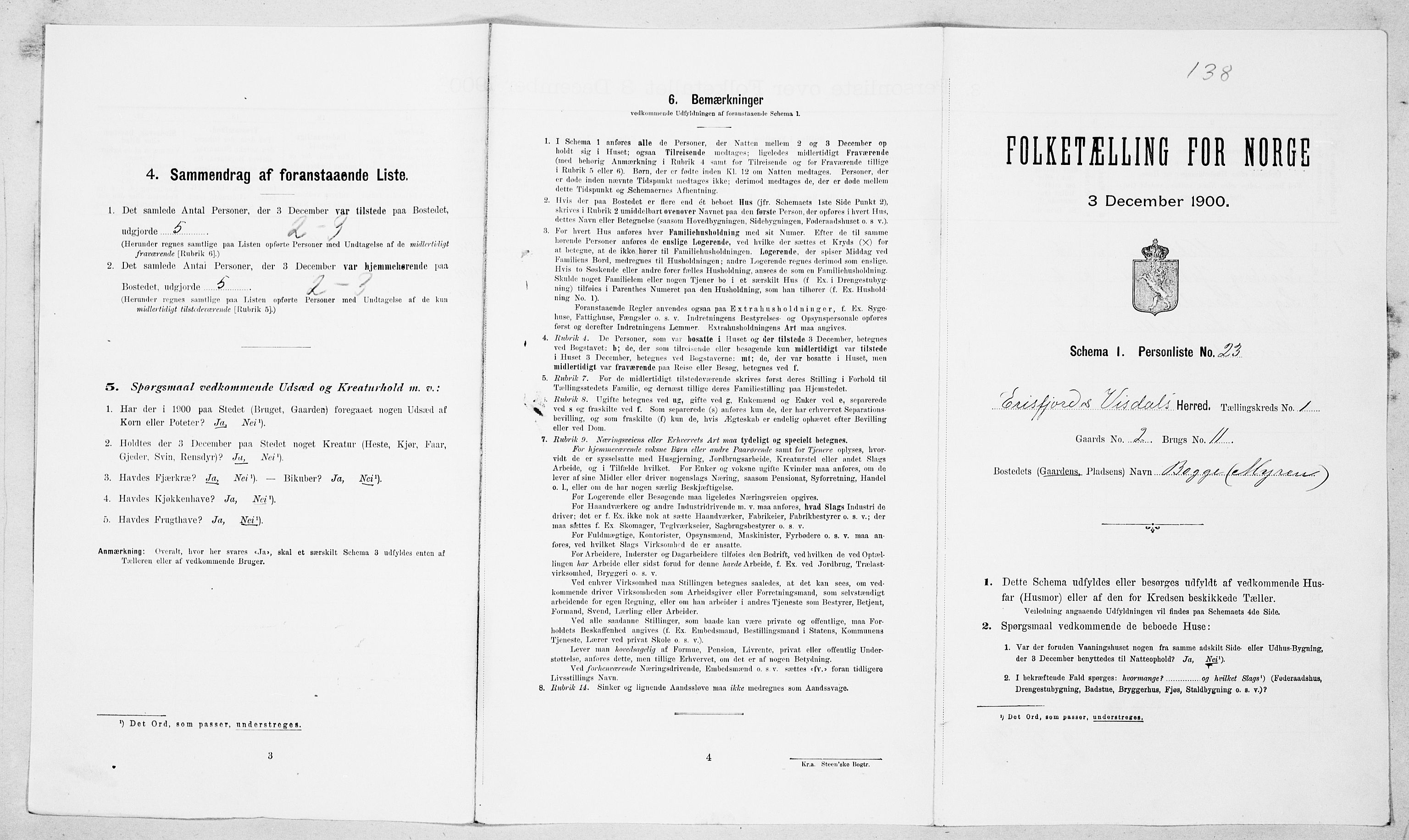 SAT, Folketelling 1900 for 1542 Eresfjord og Vistdal herred, 1900, s. 95