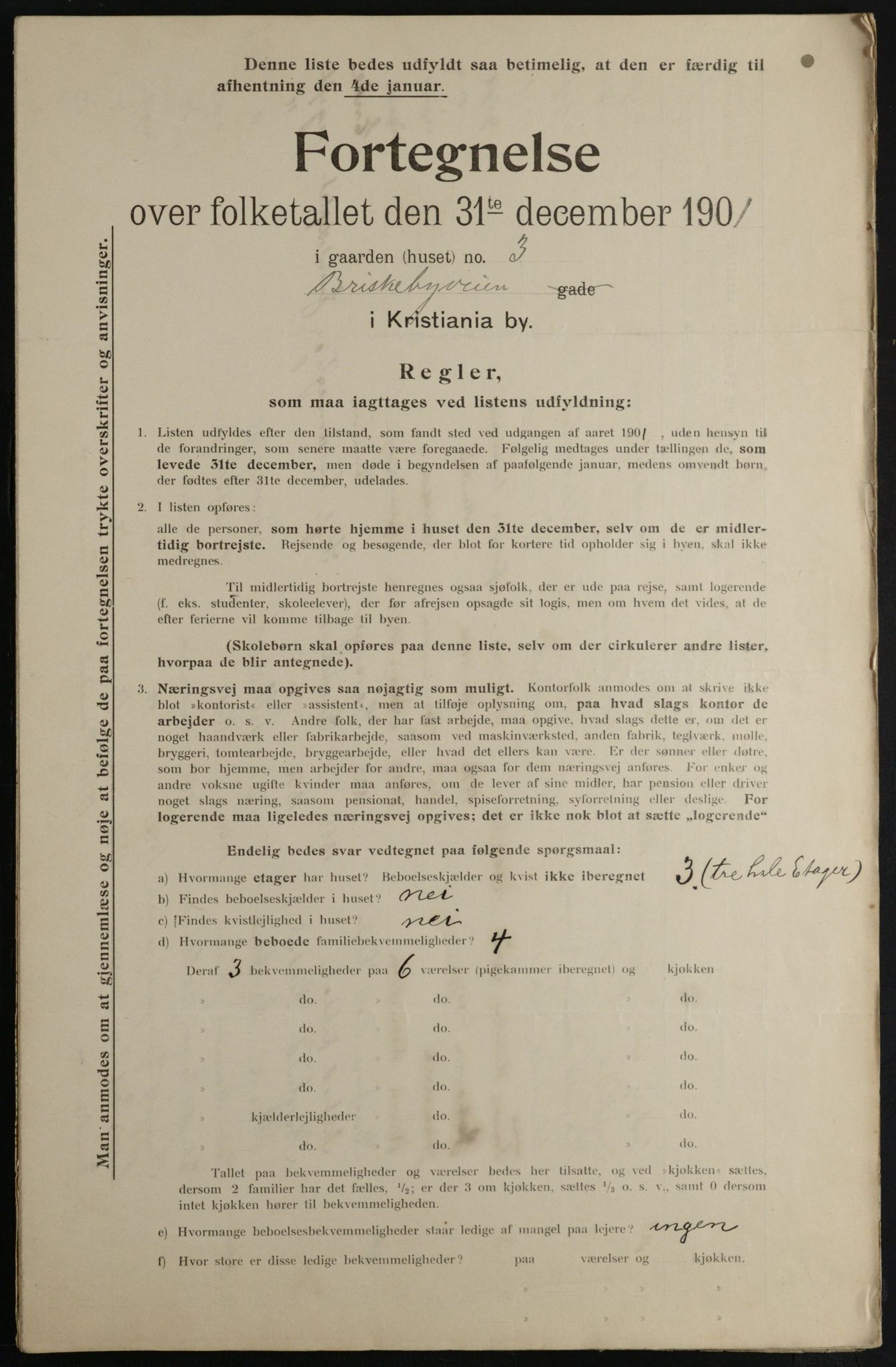 OBA, Kommunal folketelling 31.12.1901 for Kristiania kjøpstad, 1901, s. 1525