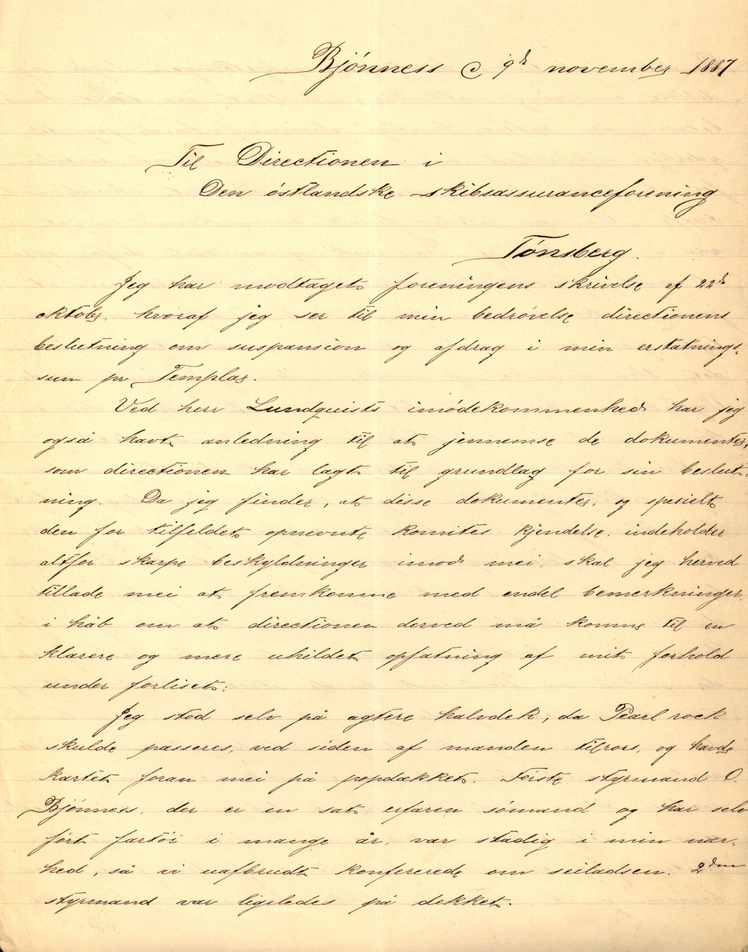 Pa 63 - Østlandske skibsassuranceforening, VEMU/A-1079/G/Ga/L0020/0003: Havaridokumenter / Anton, Diamant, Templar, Finn, Eliezer, Arctic, 1887, s. 243