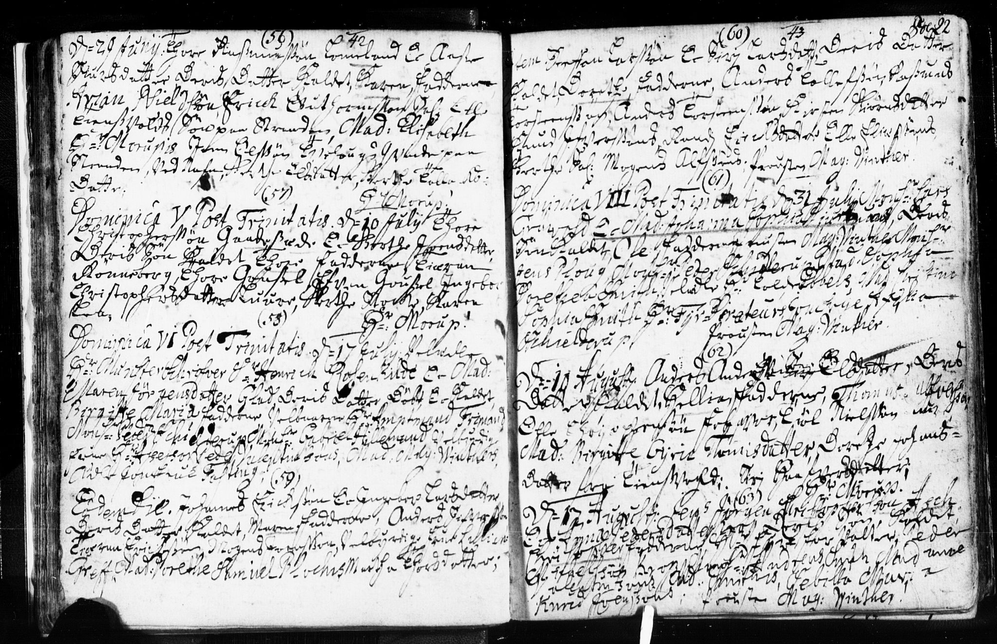 Domkirken sokneprestkontor, AV/SAST-A-101812/001/30/30BB/L0003: Klokkerbok nr. B 3, 1733-1751, s. 22