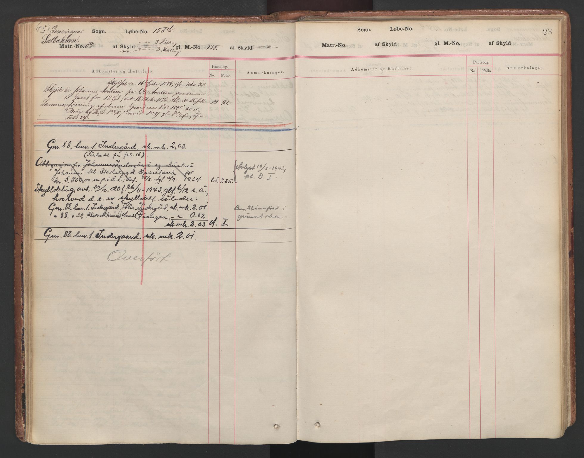 Fosen sorenskriveri, AV/SAT-A-1107/1/2/2A/L0037: Panteregister nr. 37, s. 28