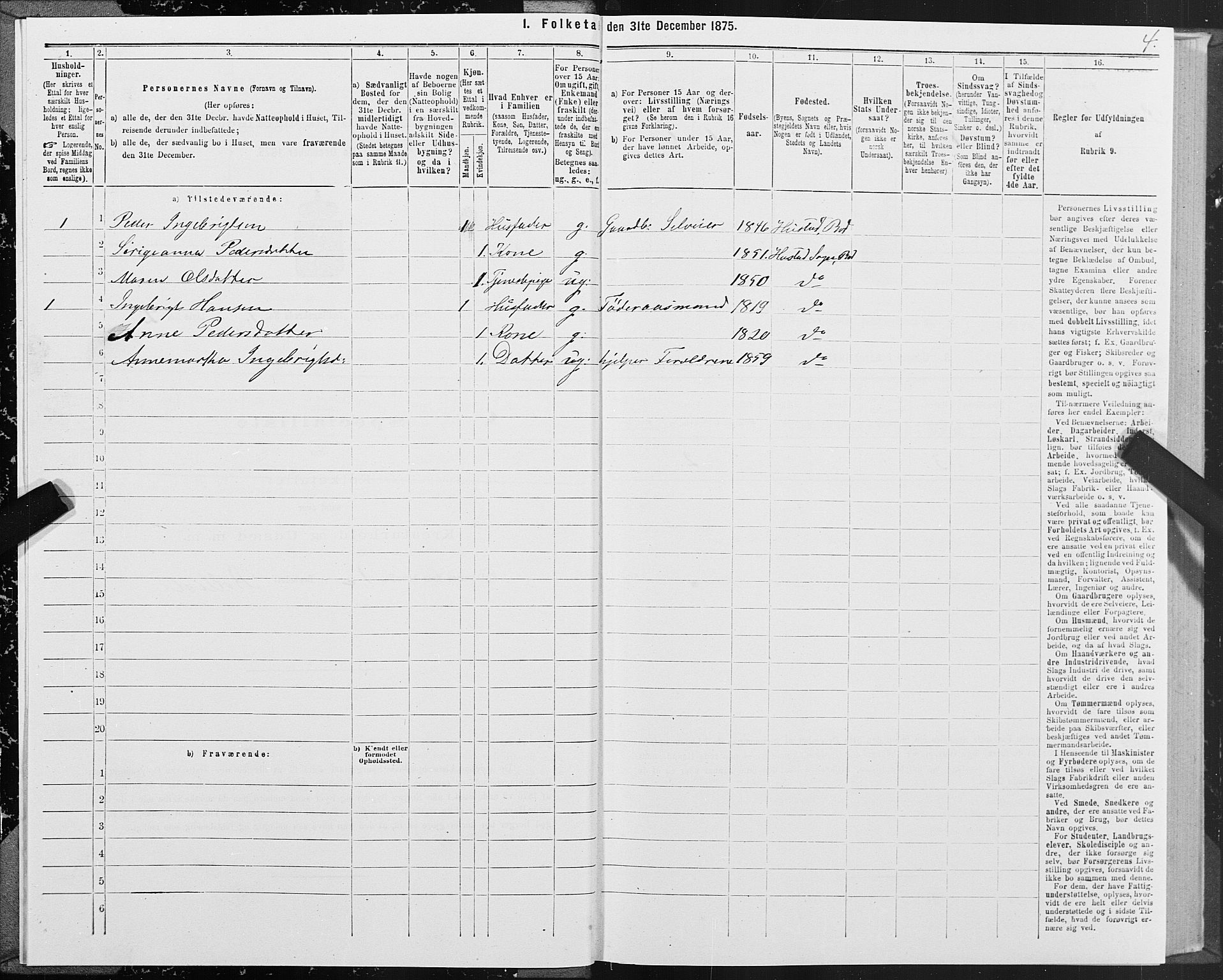 SAT, Folketelling 1875 for 1549P Bud prestegjeld, 1875, s. 1004