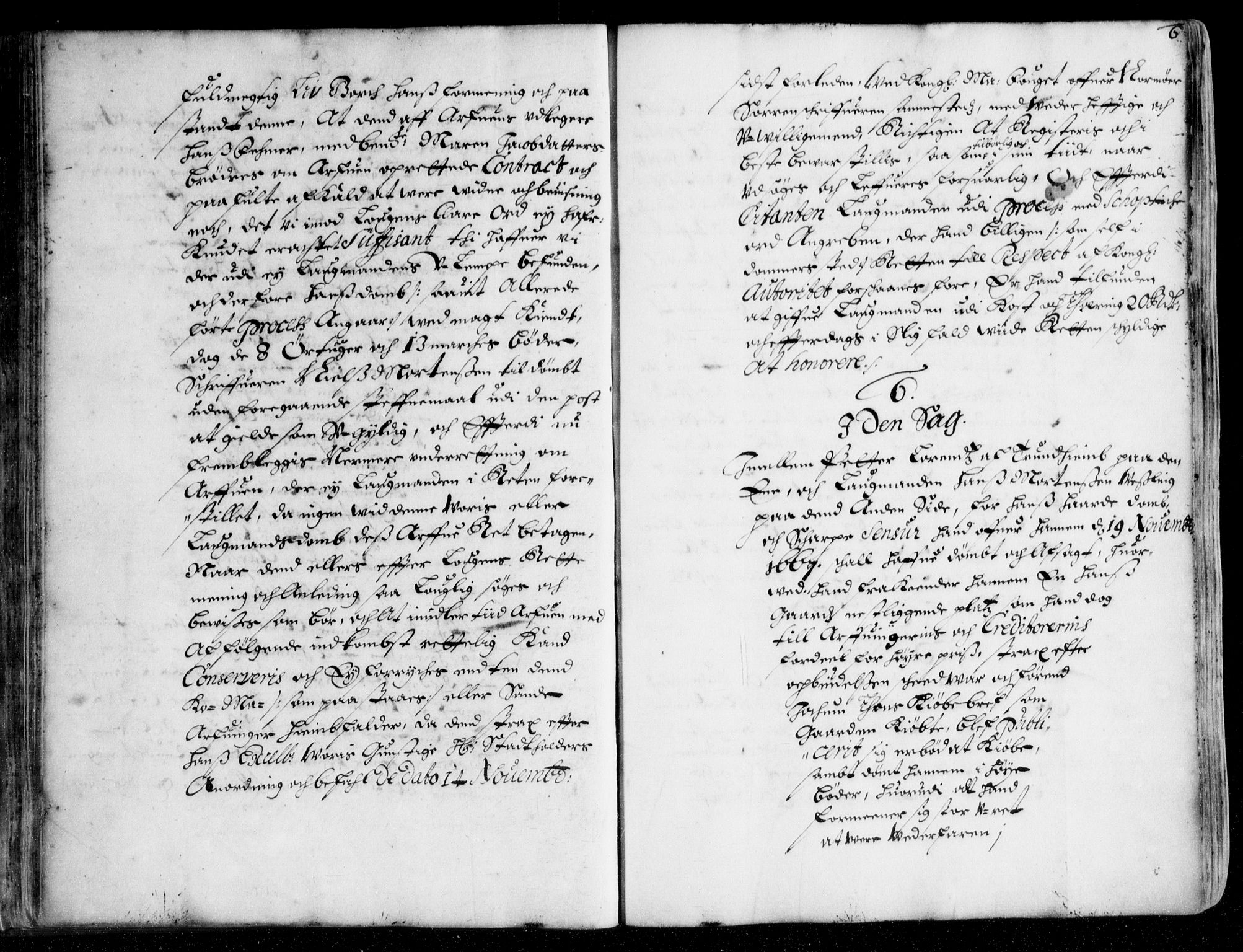 Overhoffretten 1667-1797, AV/RA-EA-2884/Aa/L0009: Avsiktsprotokoll, 1667-1672, s. 5b-6a