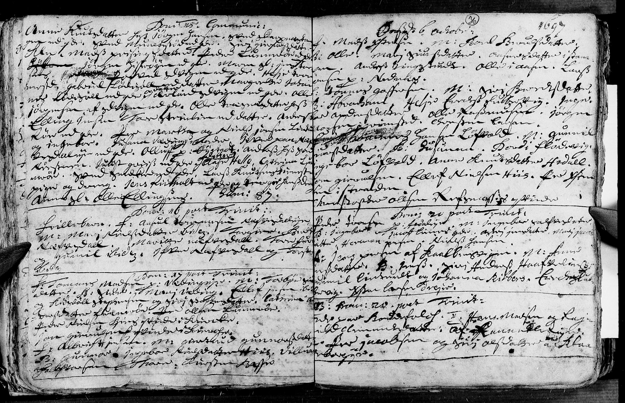Øyestad sokneprestkontor, AV/SAK-1111-0049/F/Fa/L0002: Ministerialbok nr. A 2, 1692-1722, s. 36