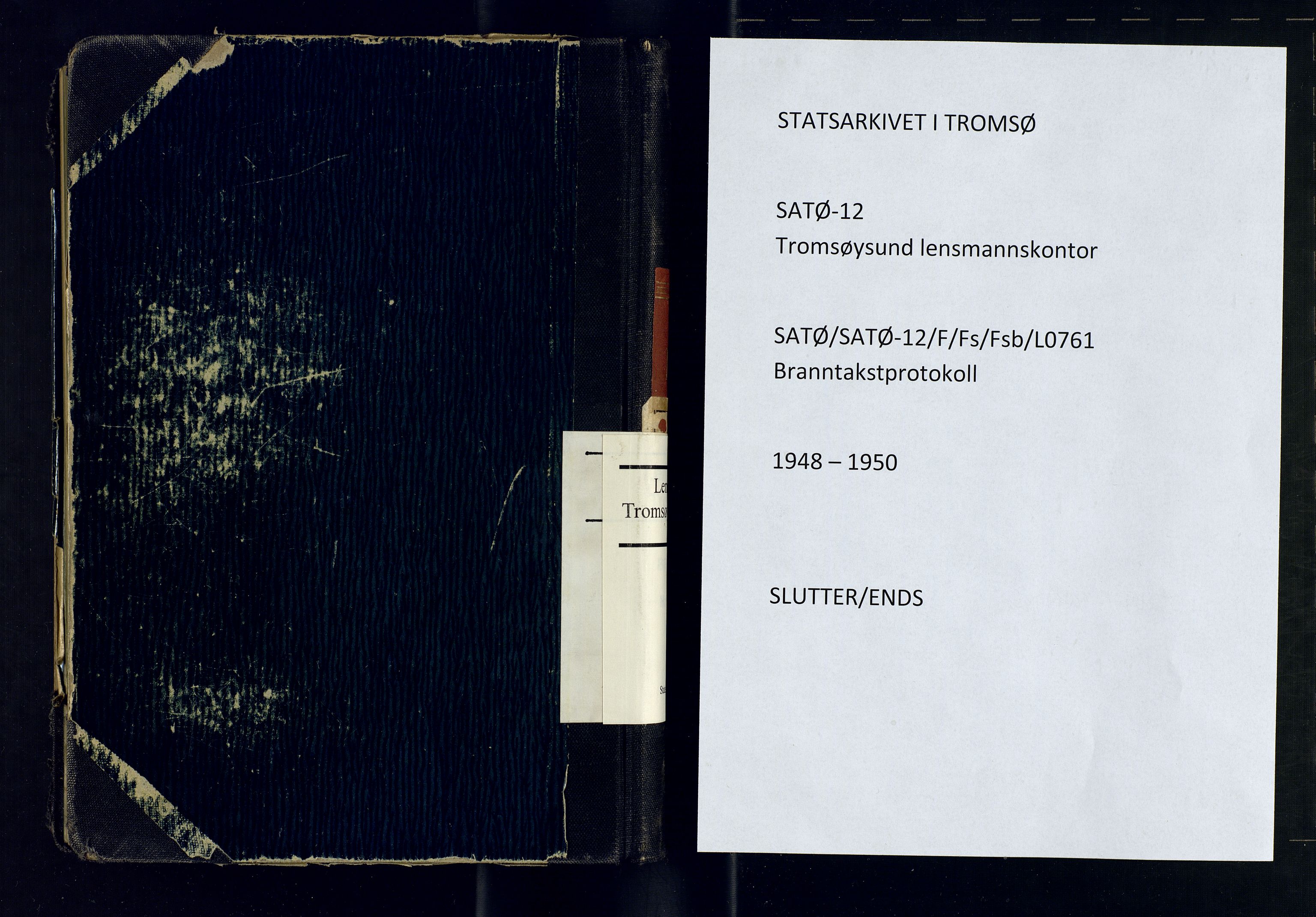 Tromsøysund lensmannskontor, SATØ/SATØ-12/F/Fs/Fsb/L0761: Branntakstprotokoll (S), 1948-1950