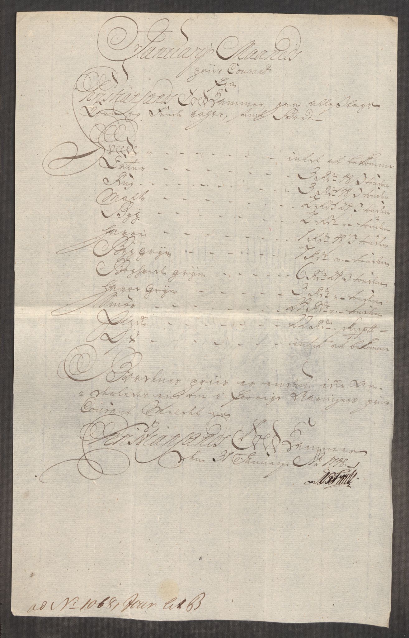 Rentekammeret inntil 1814, Realistisk ordnet avdeling, AV/RA-EA-4070/Oe/L0003: [Ø1]: Priskuranter, 1745-1748, s. 838