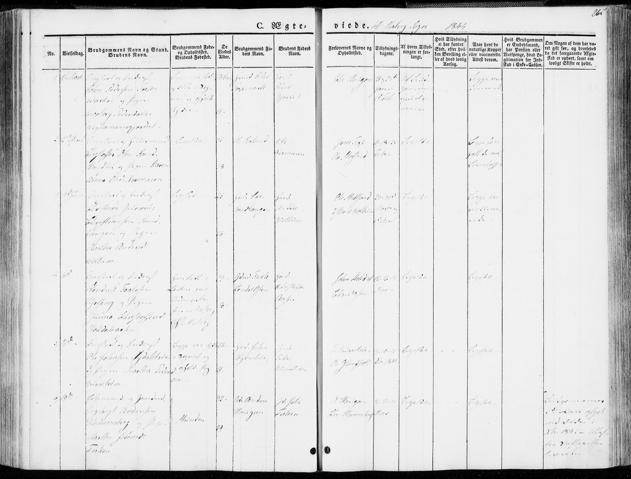 Ministerialprotokoller, klokkerbøker og fødselsregistre - Sør-Trøndelag, AV/SAT-A-1456/606/L0290: Ministerialbok nr. 606A05, 1841-1847, s. 265