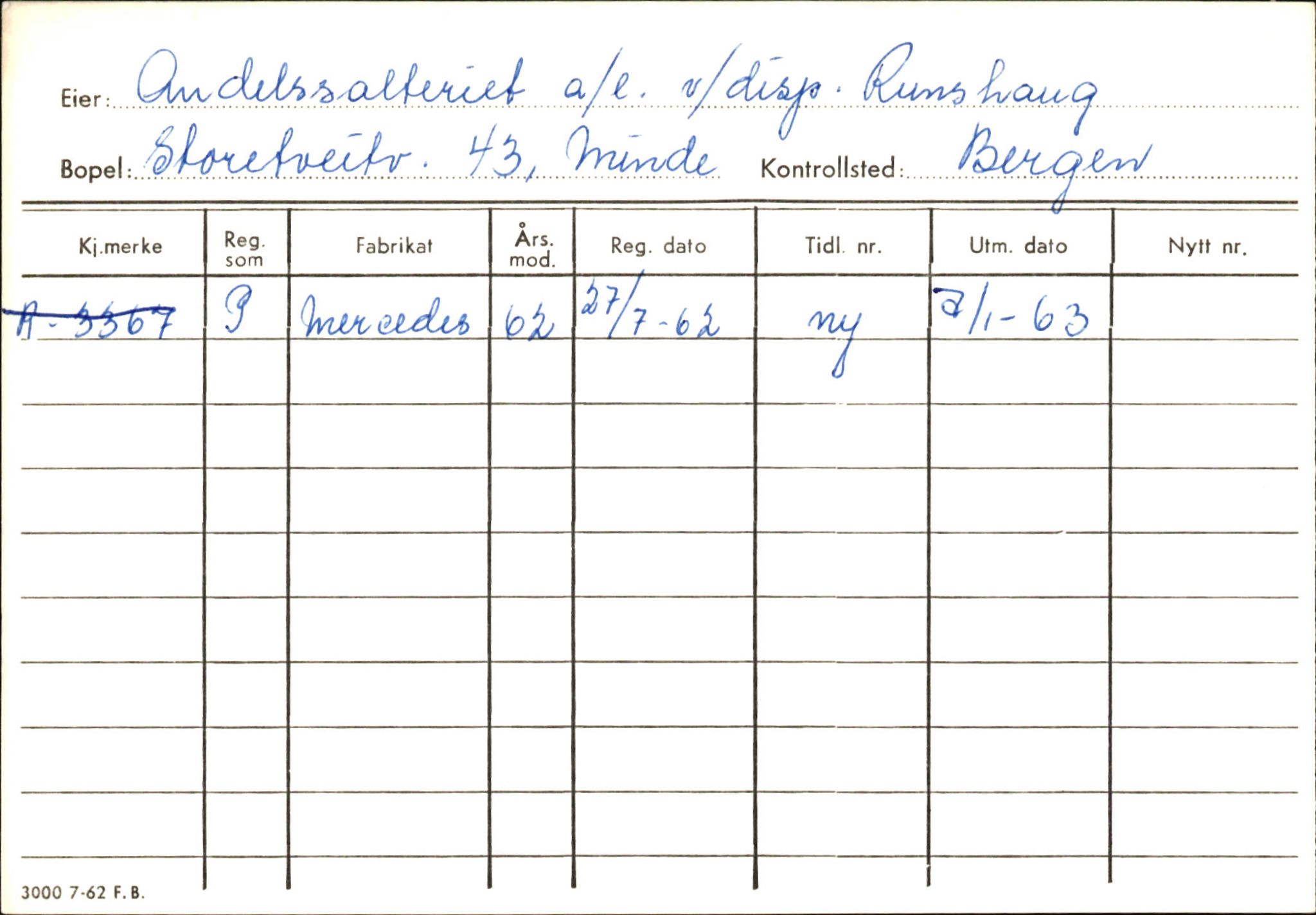 Statens vegvesen, Hordaland vegkontor, AV/SAB-A-5201/2/Ha/L0001: R-eierkort A, 1920-1971, s. 906