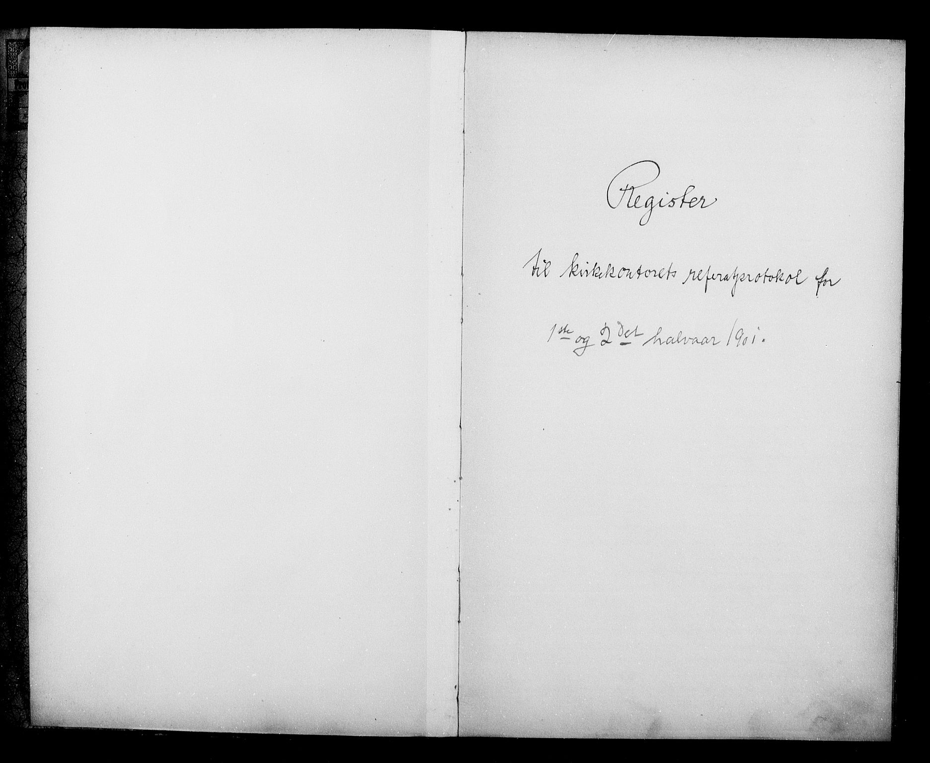 Kirke- og undervisningsdepartementet, Kontoret  for kirke og geistlighet A, AV/RA-S-1007/A/Aa/L0276: Register, 1901