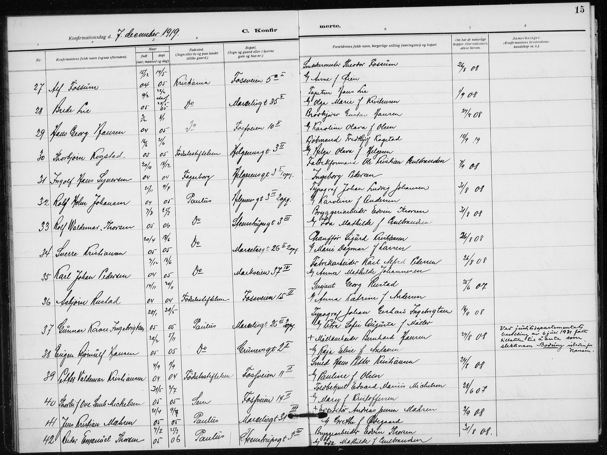Hauge prestekontor Kirkebøker, AV/SAO-A-10849/F/Fa/L0002: Ministerialbok nr. 2, 1917-1938, s. 15