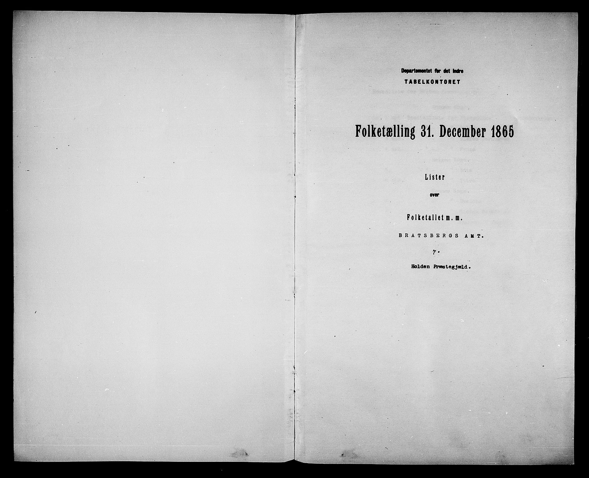 RA, Folketelling 1865 for 0819P Holla prestegjeld, 1865, s. 3