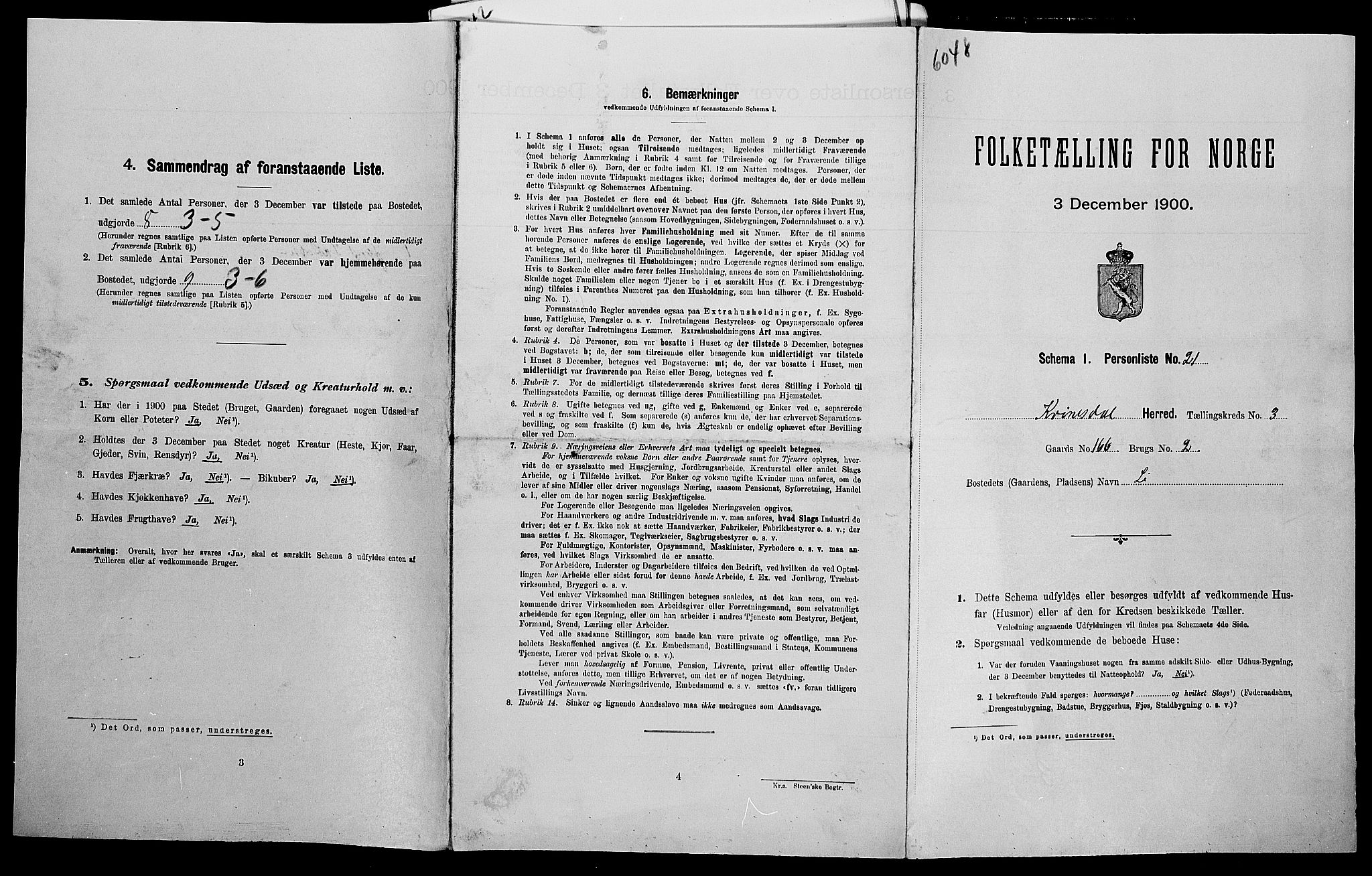 SAK, Folketelling 1900 for 1037 Liknes herred, 1900, s. 427