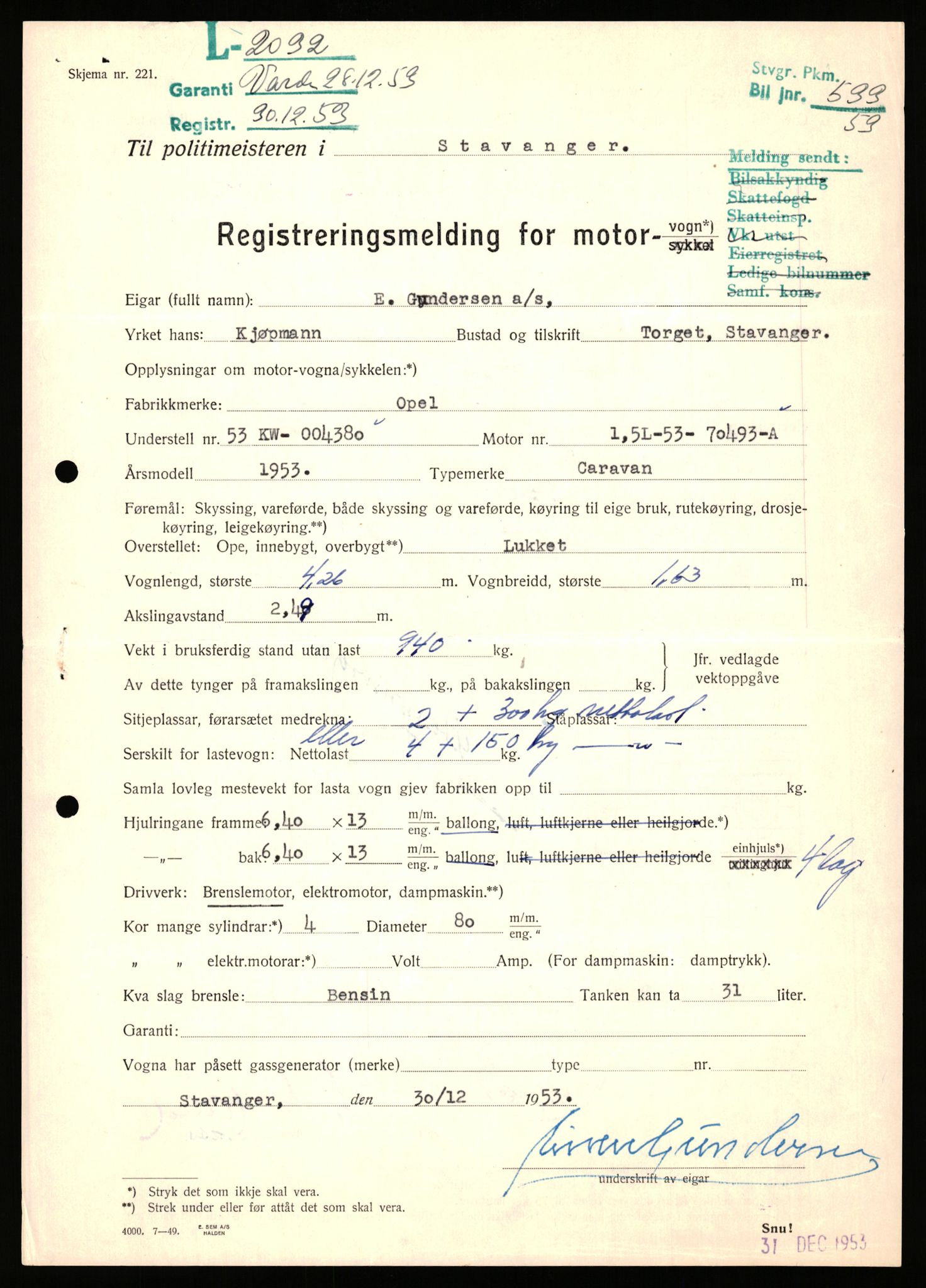 Stavanger trafikkstasjon, AV/SAST-A-101942/0/F/L0006: L-1700 - L-2149, 1930-1971, s. 1411