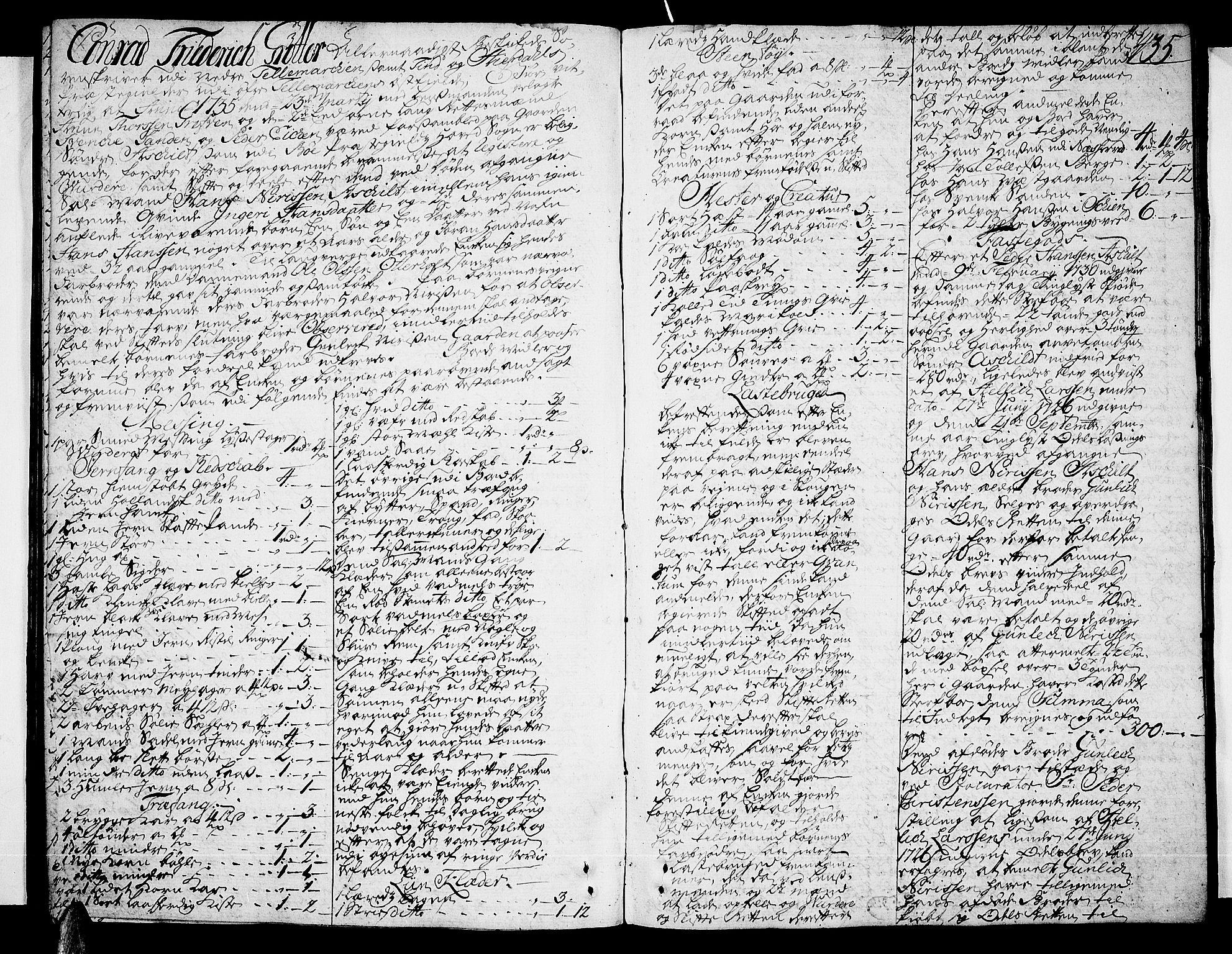 Nedre Telemark sorenskriveri, AV/SAKO-A-135/H/Hb/Hba/L0009: Skifteprotokoll, 1727-1736, s. 434b-435a