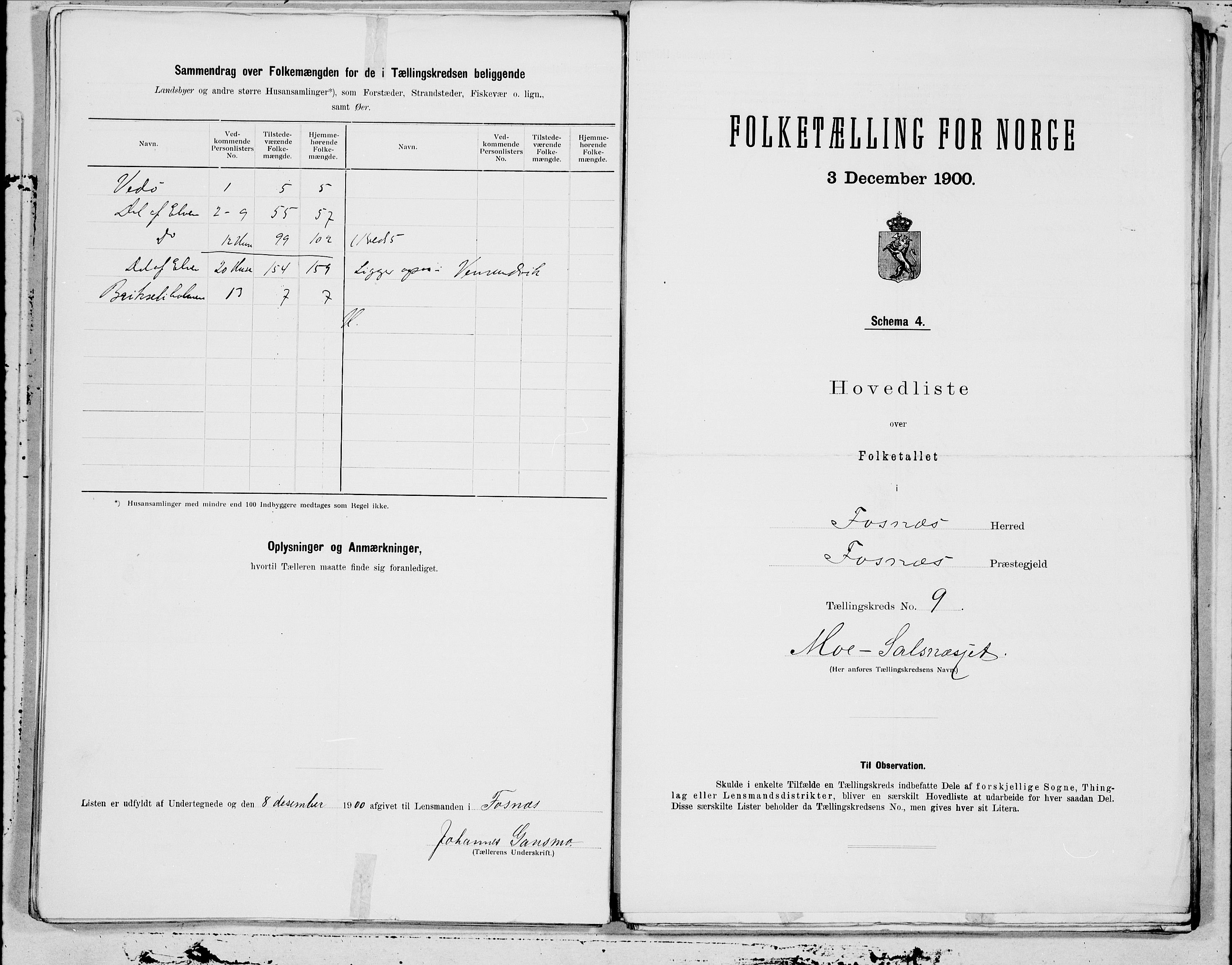 SAT, Folketelling 1900 for 1748 Fosnes herred, 1900, s. 18