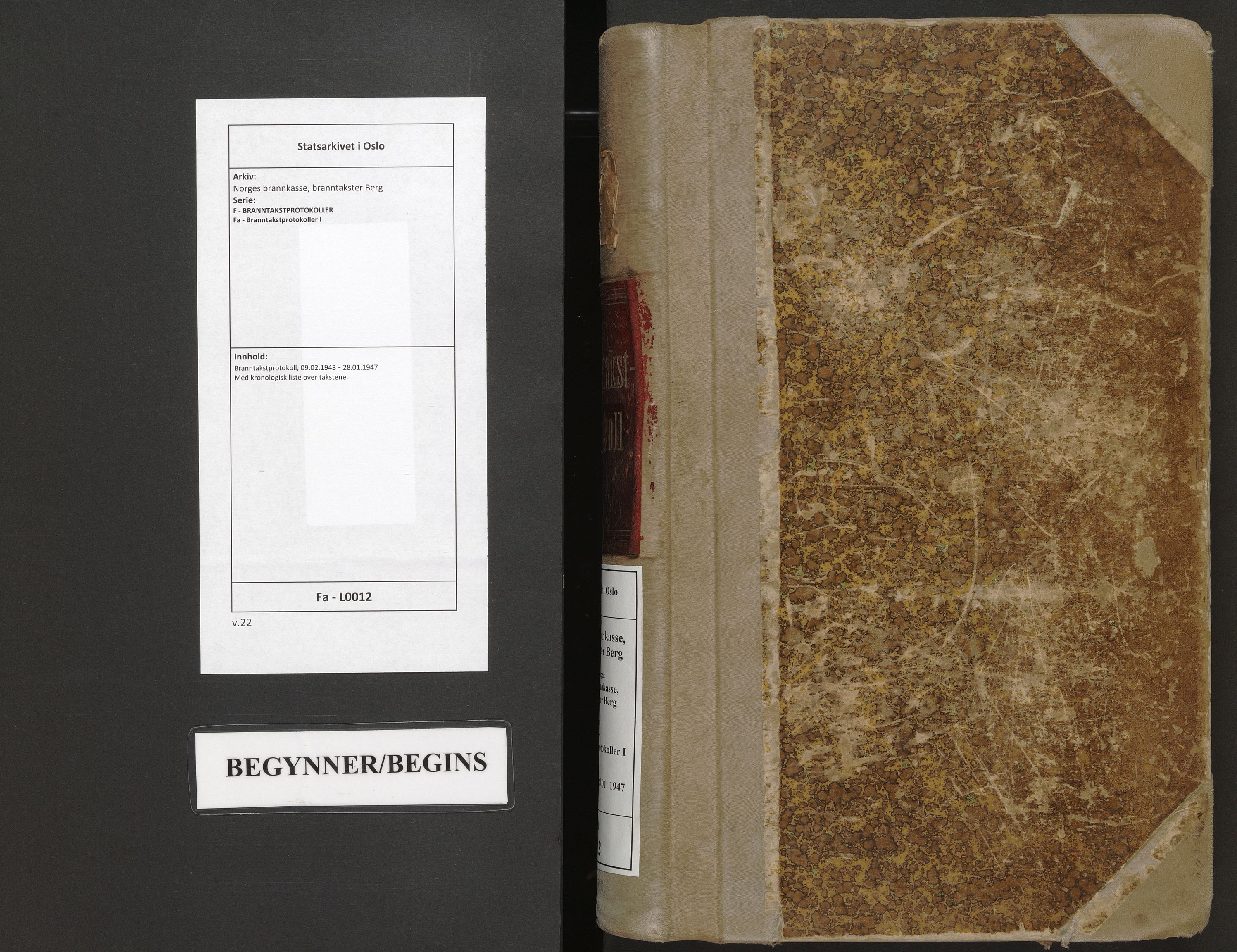 Norges brannkasse, branntakster Berg, AV/SAO-A-11383/F/Fa/L0012: Branntakstprotokoll, 1943-1947