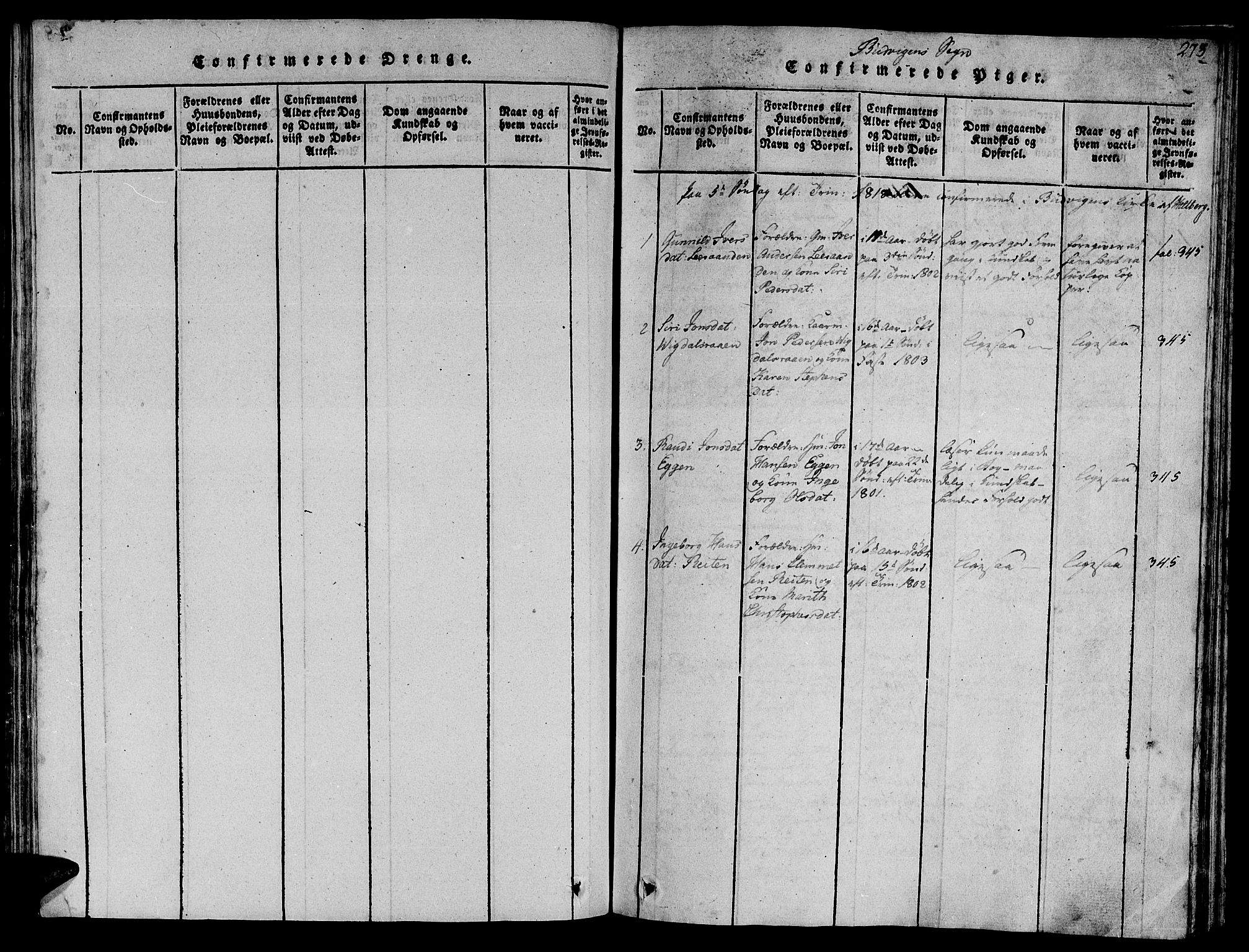 Ministerialprotokoller, klokkerbøker og fødselsregistre - Sør-Trøndelag, AV/SAT-A-1456/612/L0373: Ministerialbok nr. 612A06 /2, 1816-1828, s. 273