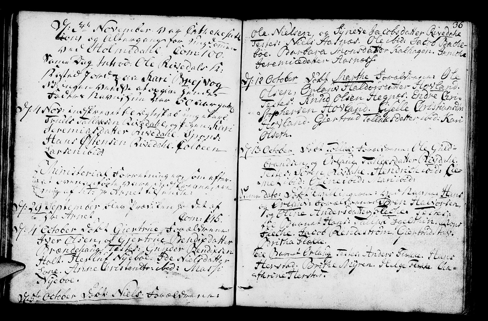 Fjaler sokneprestembete, AV/SAB-A-79801/H/Haa/Haaa/L0003: Ministerialbok nr. A 3, 1799-1814, s. 36