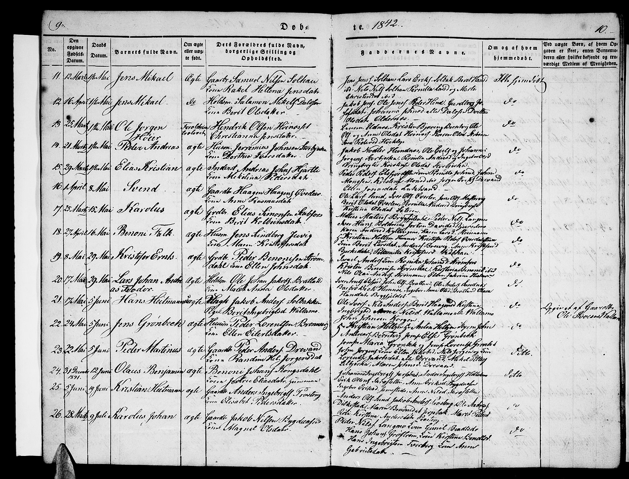 Ministerialprotokoller, klokkerbøker og fødselsregistre - Nordland, AV/SAT-A-1459/825/L0364: Klokkerbok nr. 825C01, 1841-1863, s. 9-10