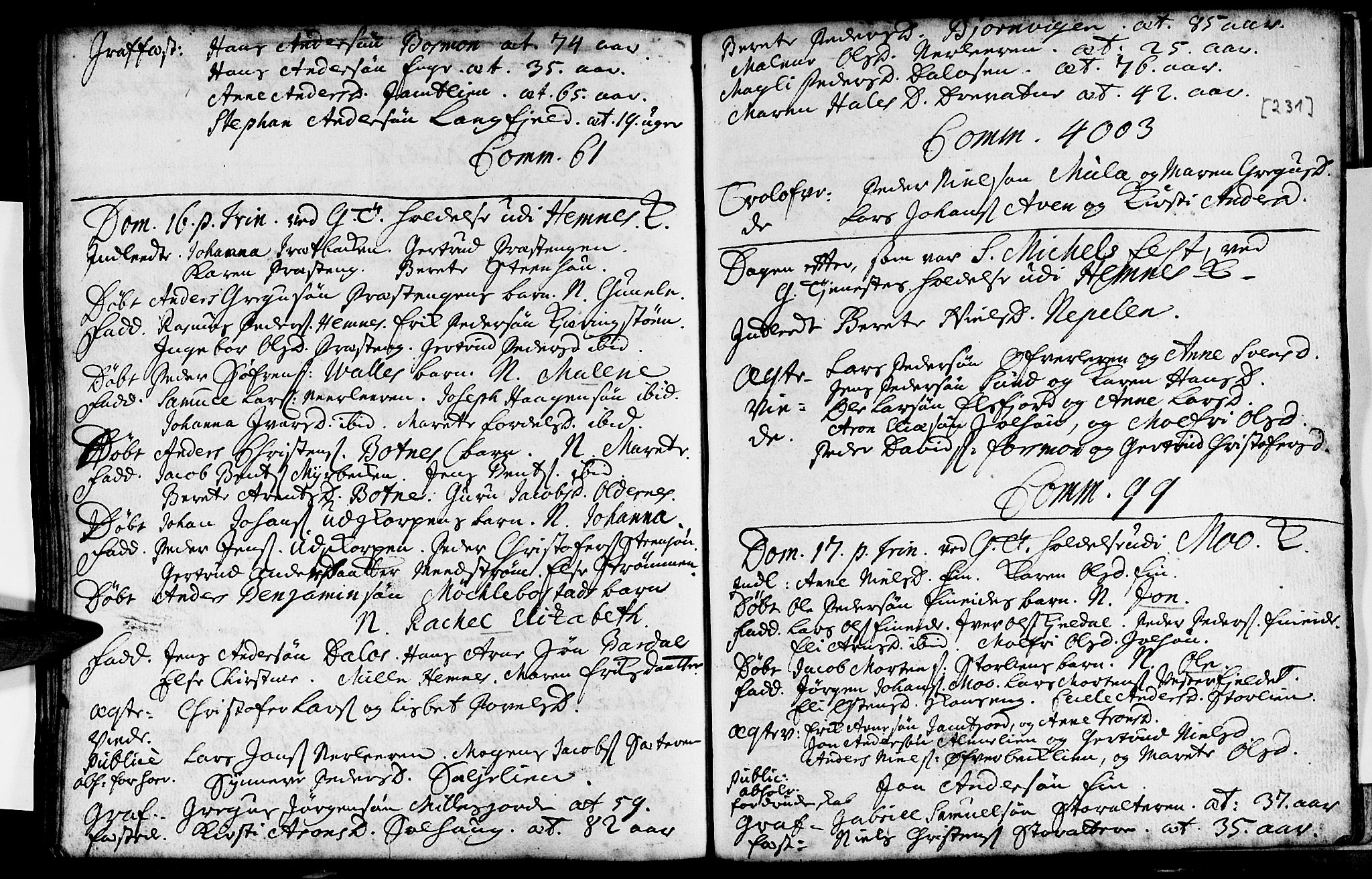 Ministerialprotokoller, klokkerbøker og fødselsregistre - Nordland, AV/SAT-A-1459/825/L0345: Ministerialbok nr. 825A01, 1704-1728, s. 231