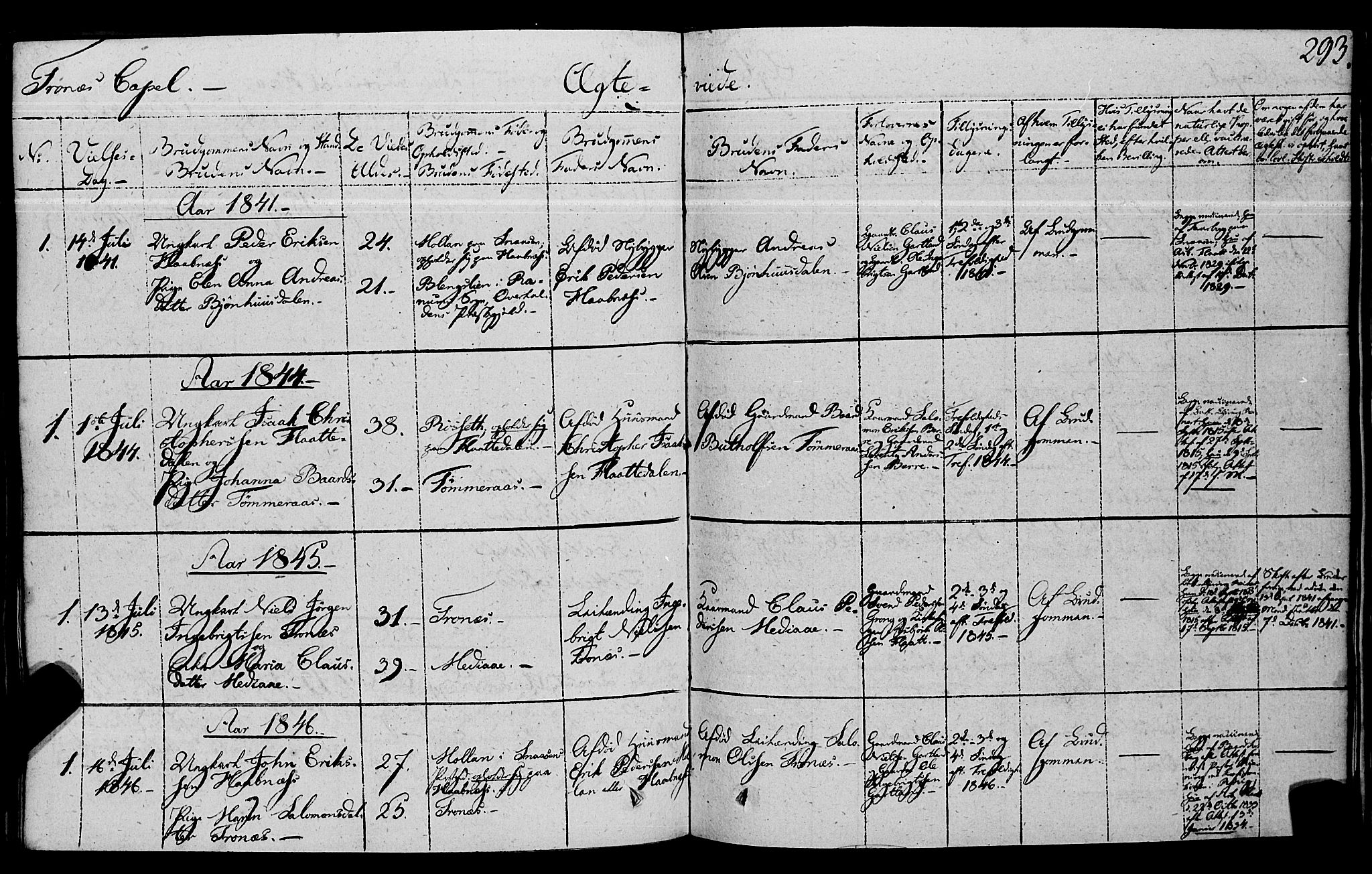 Ministerialprotokoller, klokkerbøker og fødselsregistre - Nord-Trøndelag, AV/SAT-A-1458/762/L0538: Ministerialbok nr. 762A02 /2, 1833-1879, s. 293