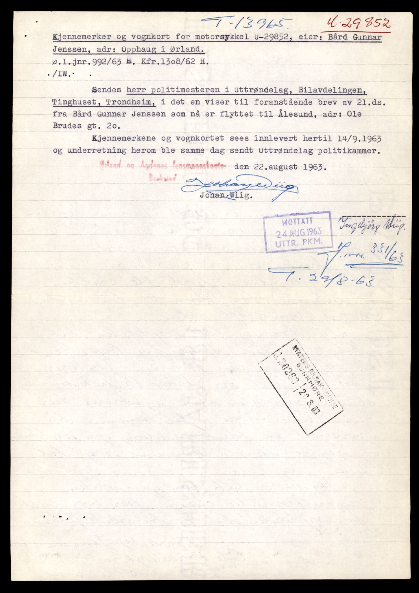 Møre og Romsdal vegkontor - Ålesund trafikkstasjon, AV/SAT-A-4099/F/Fe/L0042: Registreringskort for kjøretøy T 13906 - T 14079, 1927-1998, s. 954
