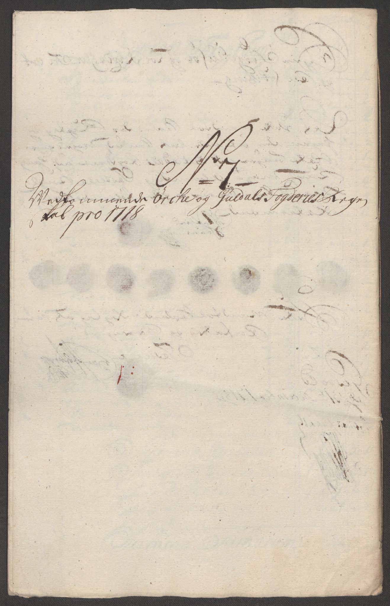 Rentekammeret inntil 1814, Reviderte regnskaper, Fogderegnskap, AV/RA-EA-4092/R60/L3971: Fogderegnskap Orkdal og Gauldal, 1718, s. 128