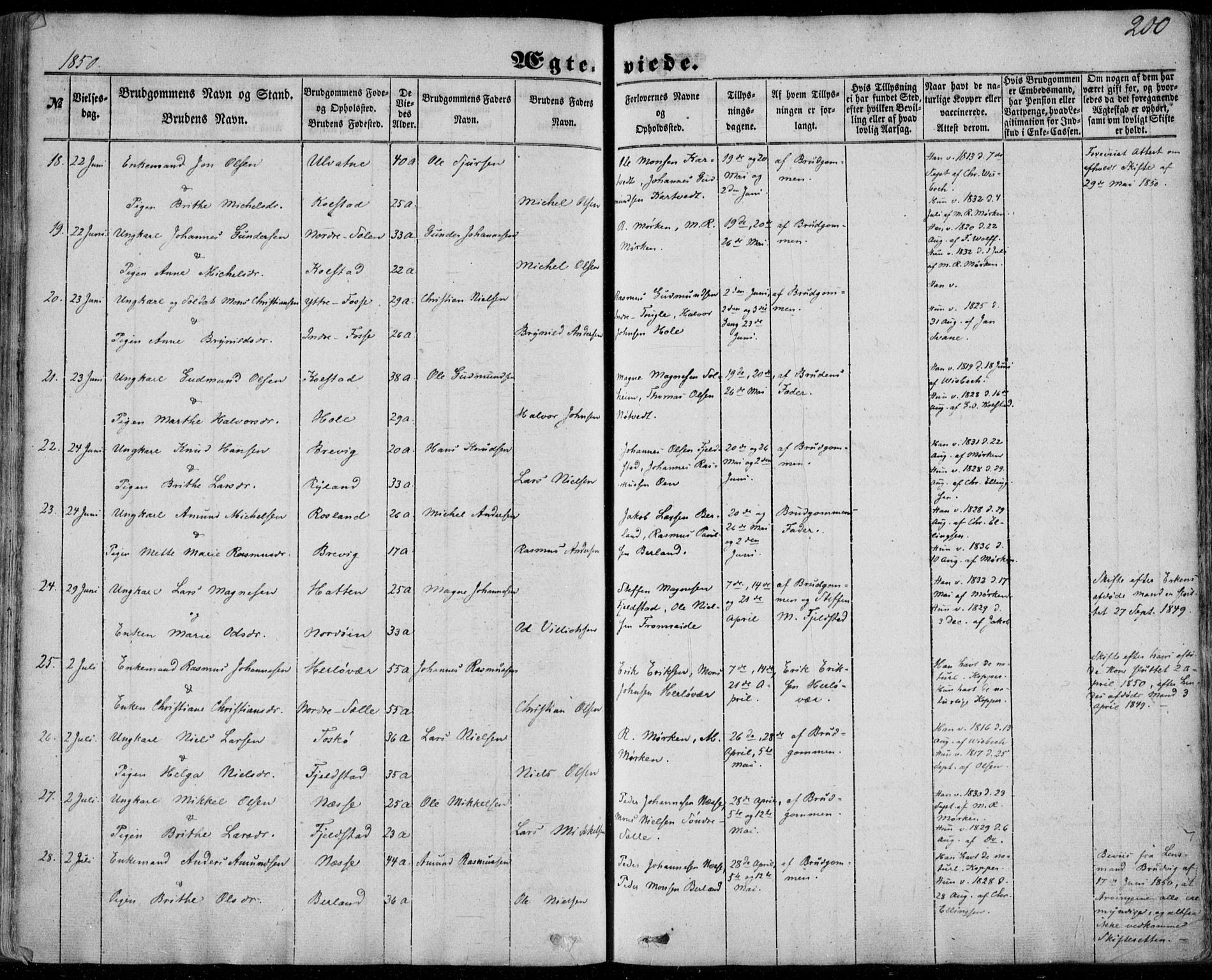 Manger sokneprestembete, AV/SAB-A-76801/H/Haa: Ministerialbok nr. A 6, 1849-1859, s. 200