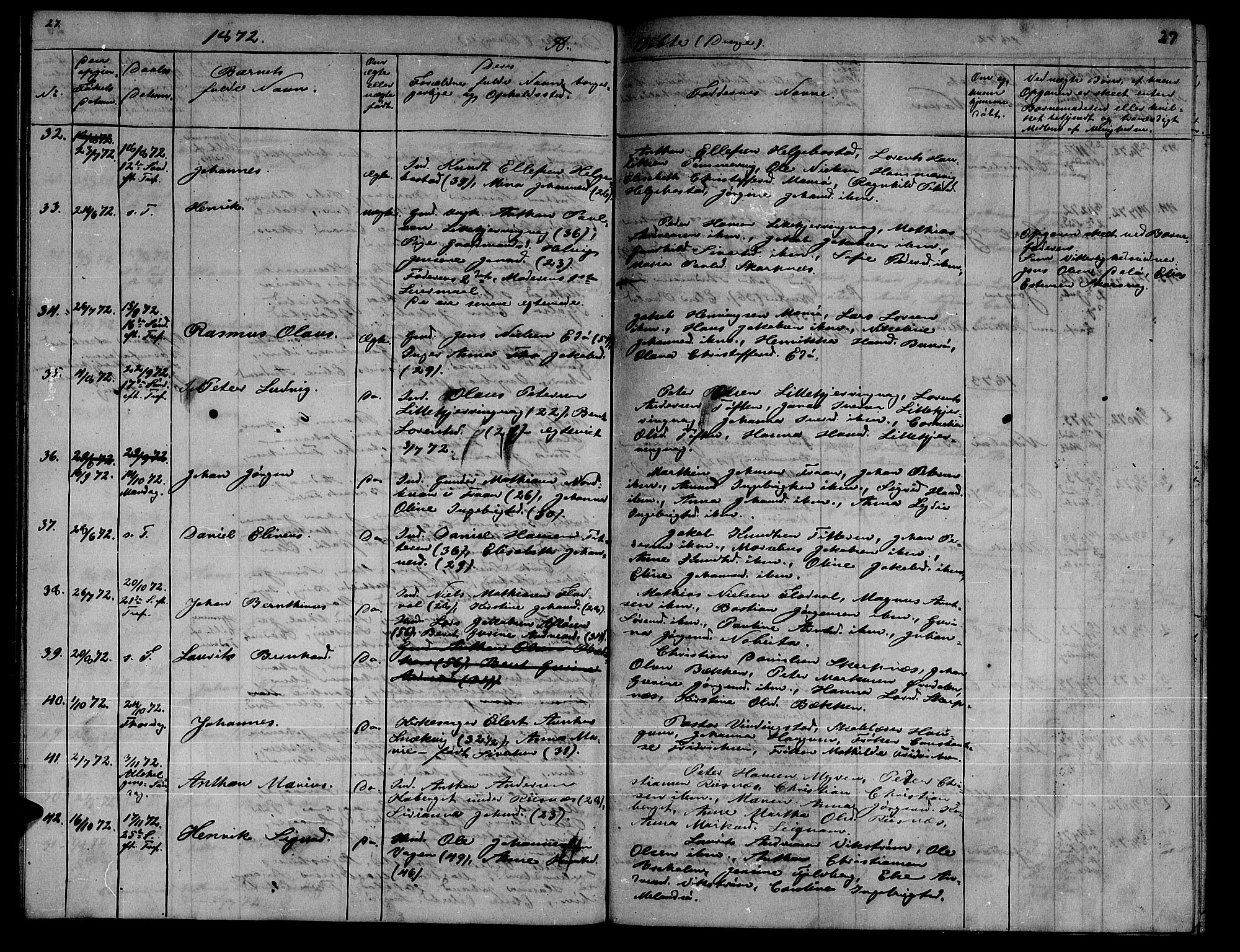 Ministerialprotokoller, klokkerbøker og fødselsregistre - Sør-Trøndelag, SAT/A-1456/634/L0539: Klokkerbok nr. 634C01, 1866-1873, s. 27