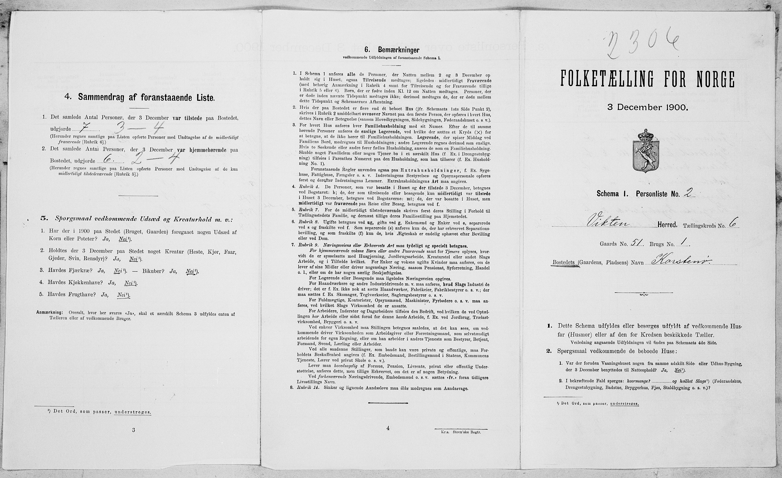 SAT, Folketelling 1900 for 1750 Vikna herred, 1900, s. 601
