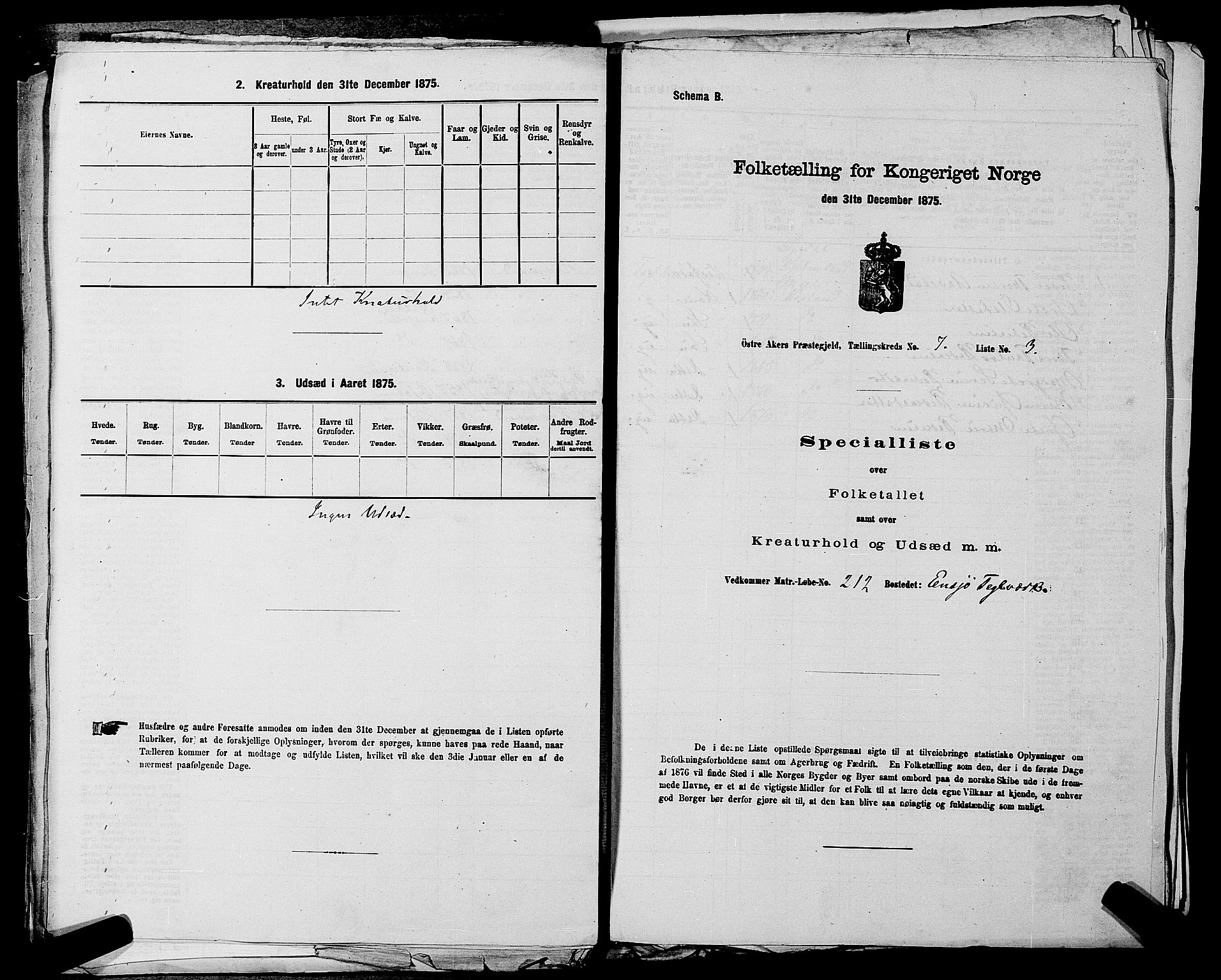 RA, Folketelling 1875 for 0218bP Østre Aker prestegjeld, 1875, s. 1627