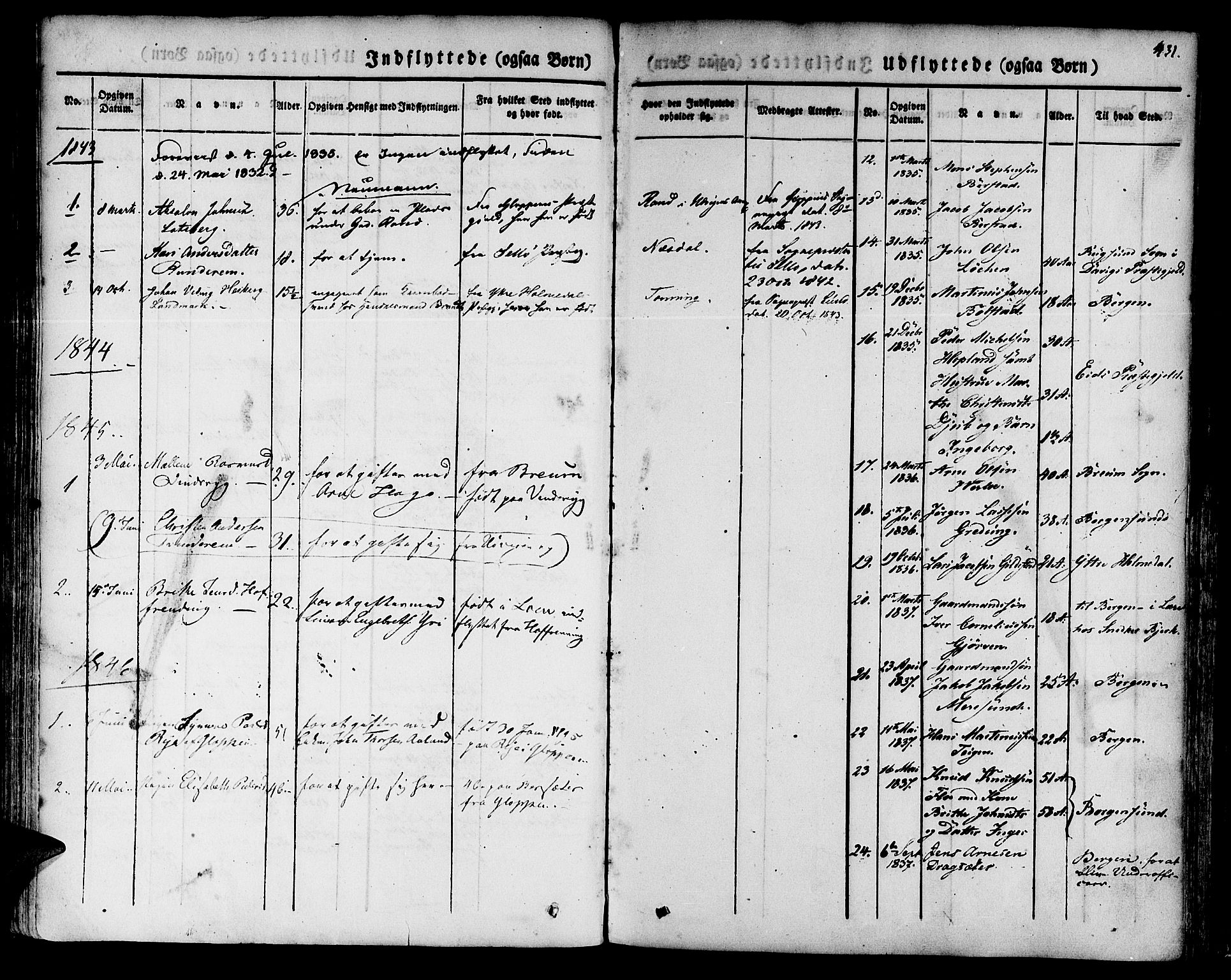 Innvik sokneprestembete, AV/SAB-A-80501: Ministerialbok nr. A 4II, 1832-1846, s. 431