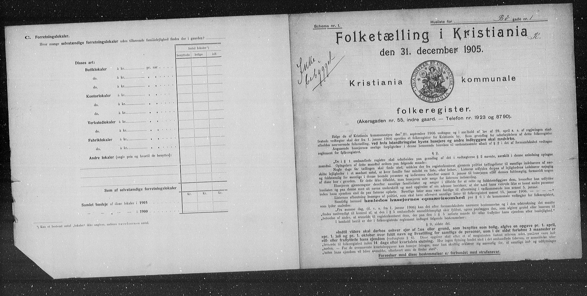 OBA, Kommunal folketelling 31.12.1905 for Kristiania kjøpstad, 1905, s. 5789