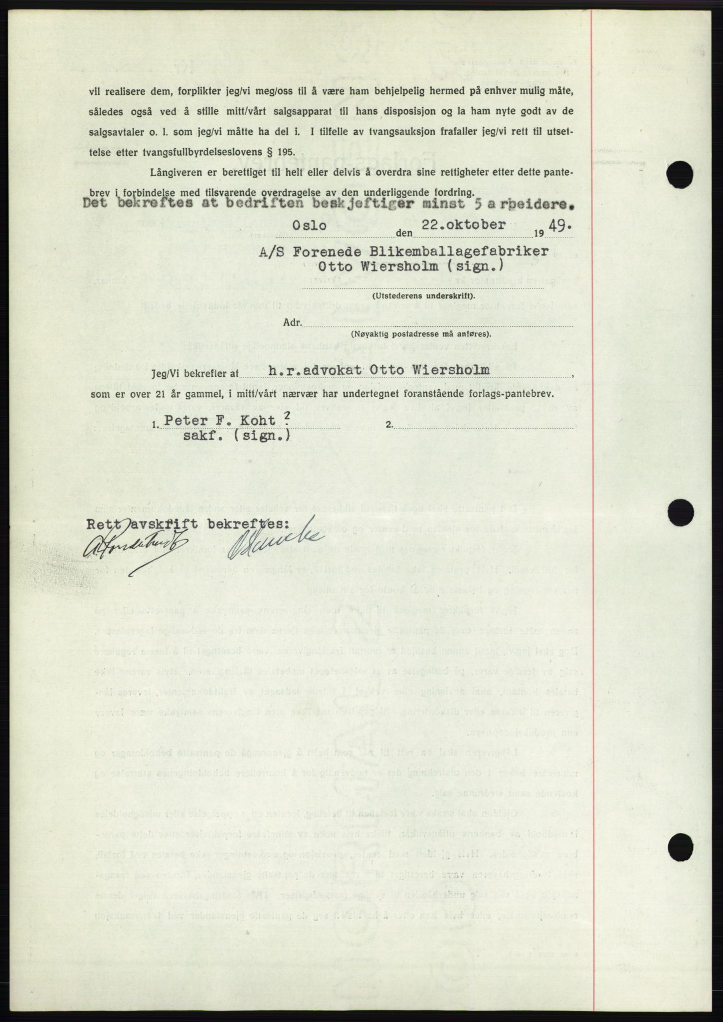 Moss sorenskriveri, SAO/A-10168: Pantebok nr. B23, 1949-1950, Dagboknr: 3284/1949