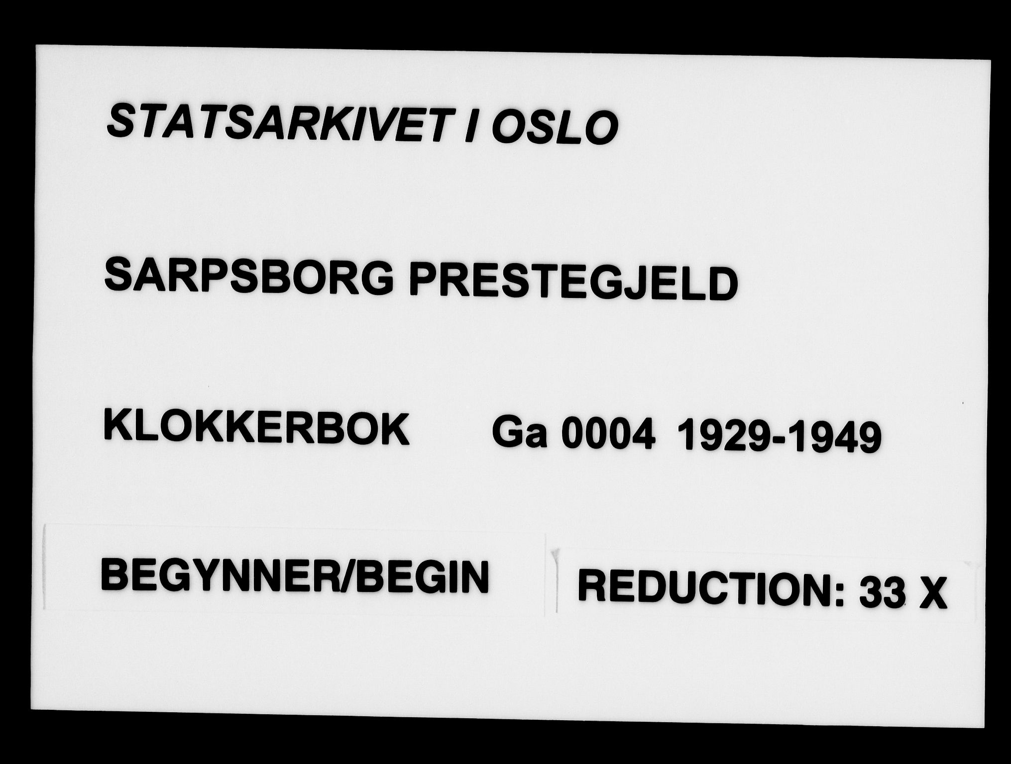 Sarpsborg prestekontor Kirkebøker, SAO/A-2006/G/Ga/L0004: Klokkerbok nr. 4, 1929-1949