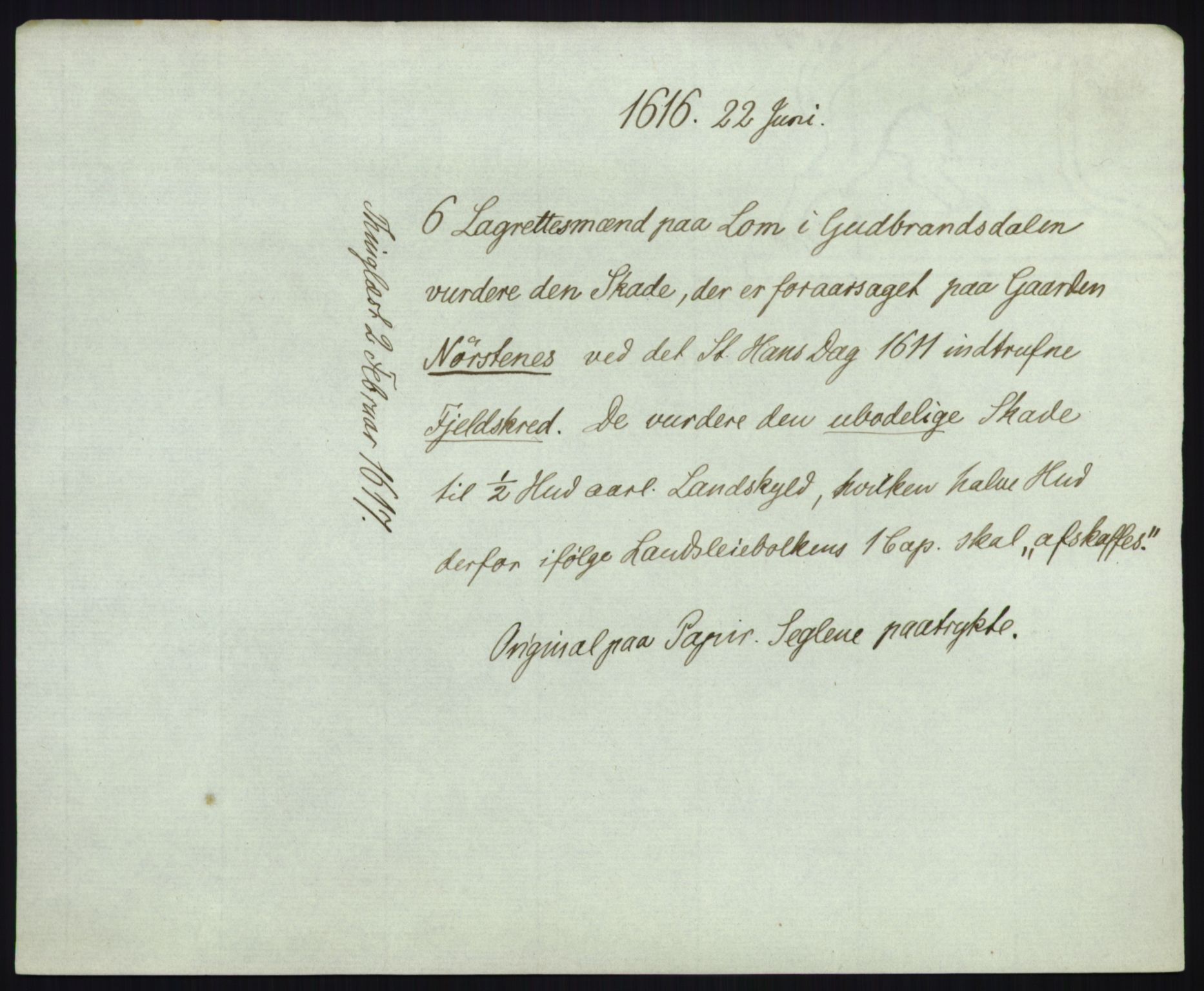 Riksarkivets diplomsamling, AV/RA-EA-5965/F35/F35b/L0006: Riksarkivets diplomer, seddelregister, 1613-1624, s. 213