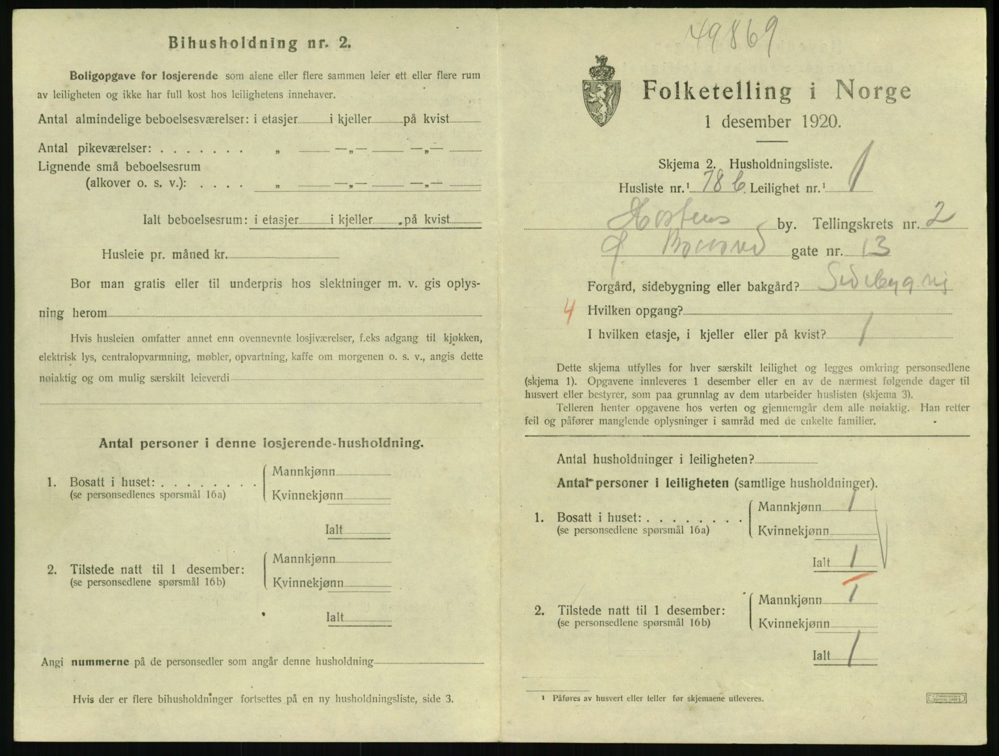 SAKO, Folketelling 1920 for 0703 Horten kjøpstad, 1920, s. 3633