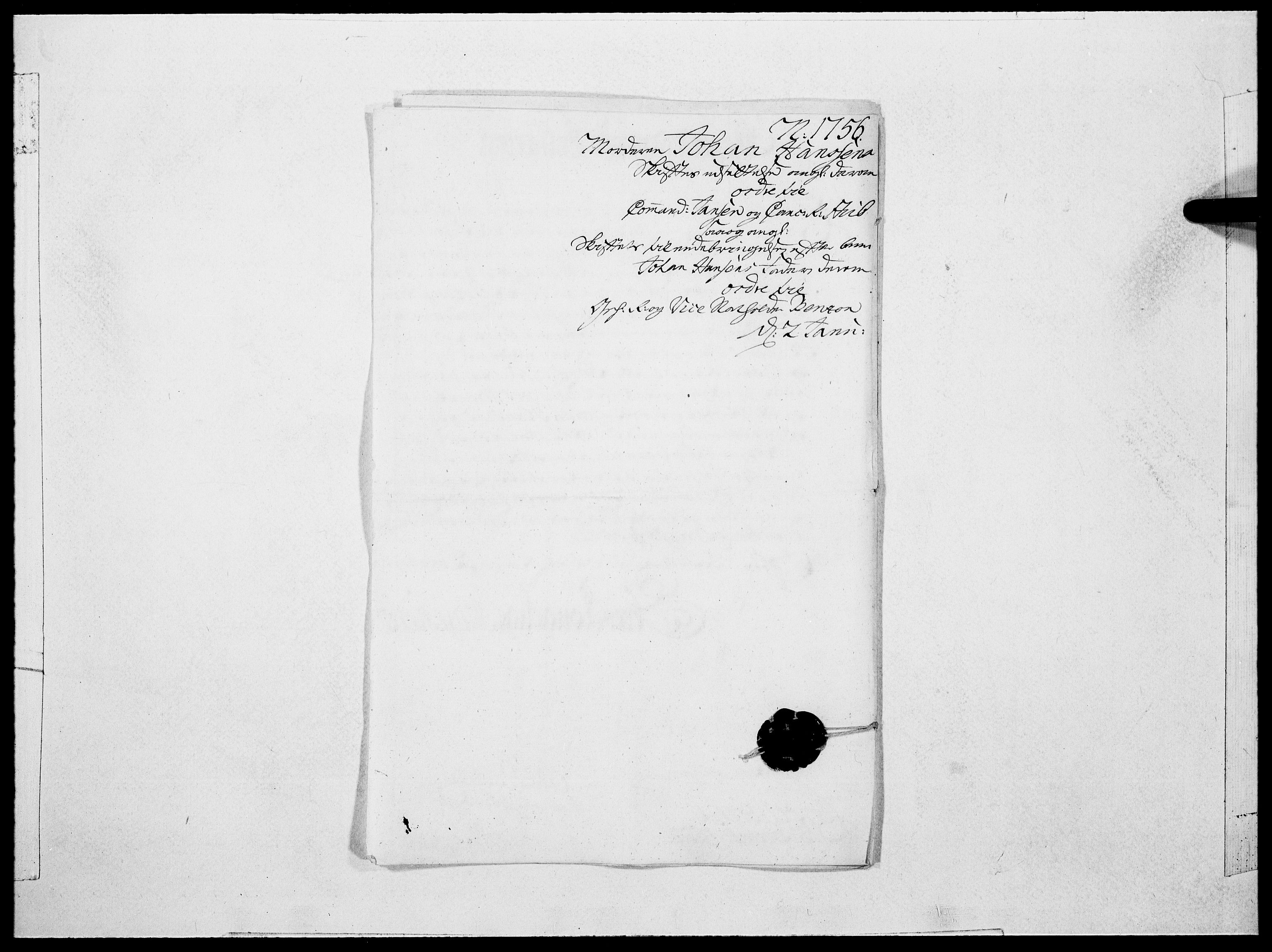 Danske Kanselli 1572-1799, AV/RA-EA-3023/F/Fc/Fcc/Fcca/L0171: Norske innlegg 1572-1799, 1756, s. 2