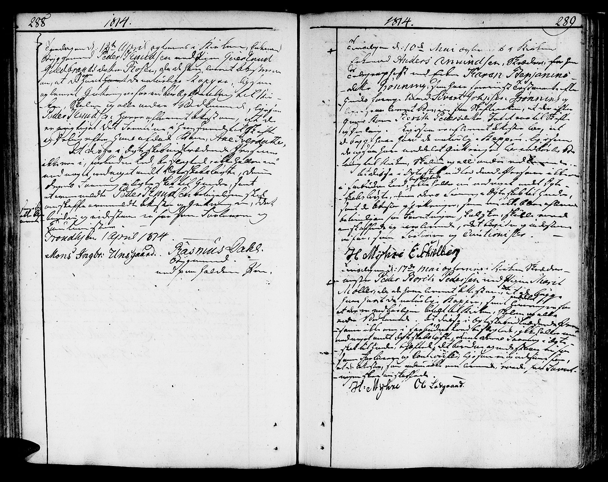 Ministerialprotokoller, klokkerbøker og fødselsregistre - Sør-Trøndelag, SAT/A-1456/602/L0105: Ministerialbok nr. 602A03, 1774-1814, s. 288-289