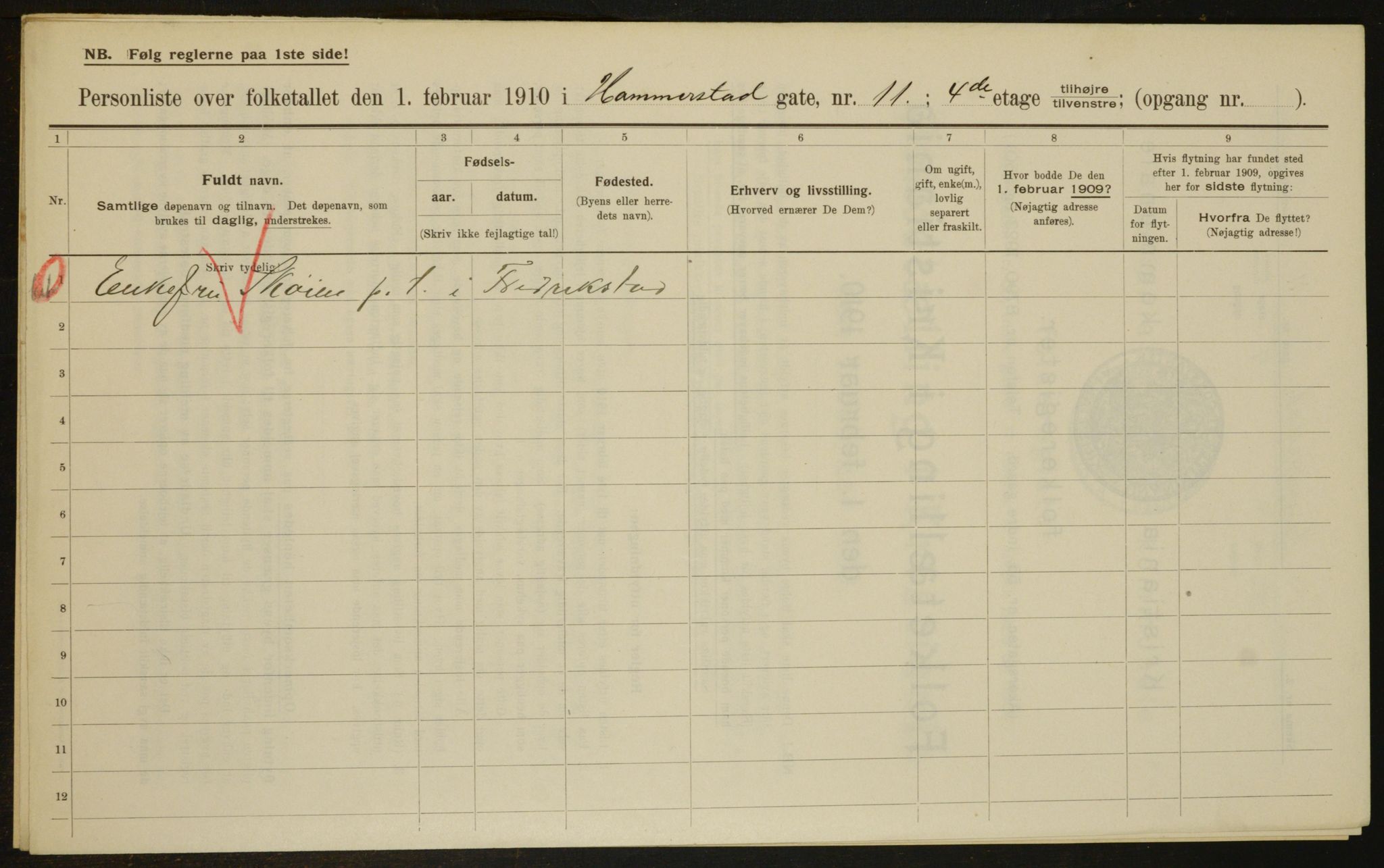 OBA, Kommunal folketelling 1.2.1910 for Kristiania, 1910, s. 32569