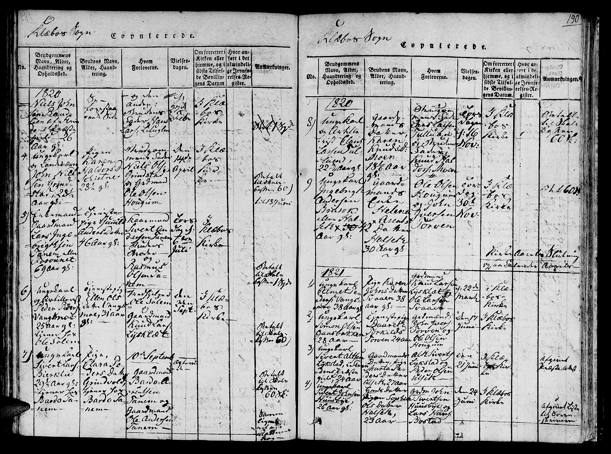 Ministerialprotokoller, klokkerbøker og fødselsregistre - Sør-Trøndelag, AV/SAT-A-1456/618/L0439: Ministerialbok nr. 618A04 /1, 1816-1843, s. 190