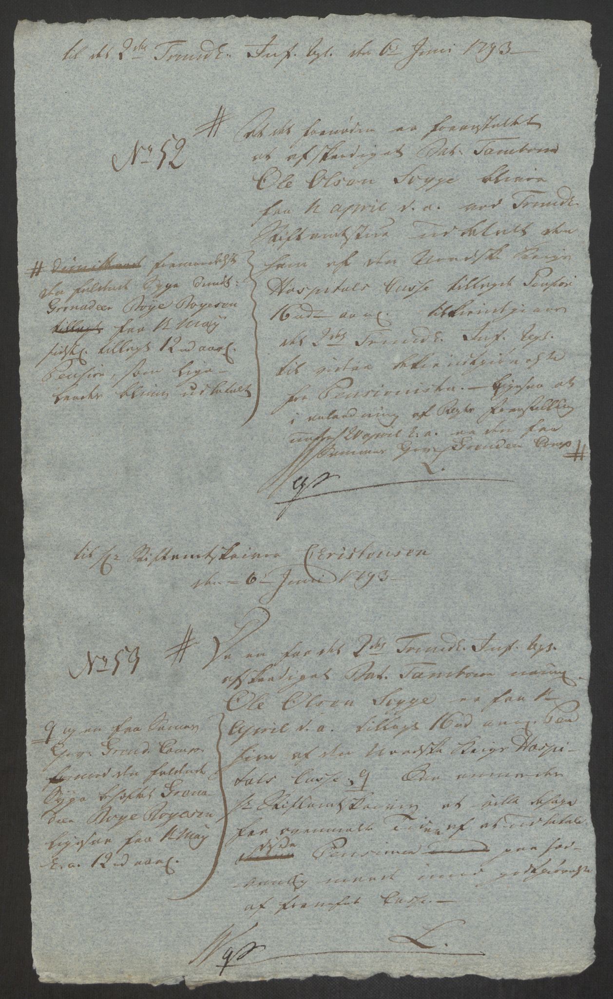 Forsvaret, Den norske kvesthuskasse/krigshospitalkasse, AV/RA-RAFA-1887/F/Fa/L0008: Konsepter, 1790-1793, s. 1102