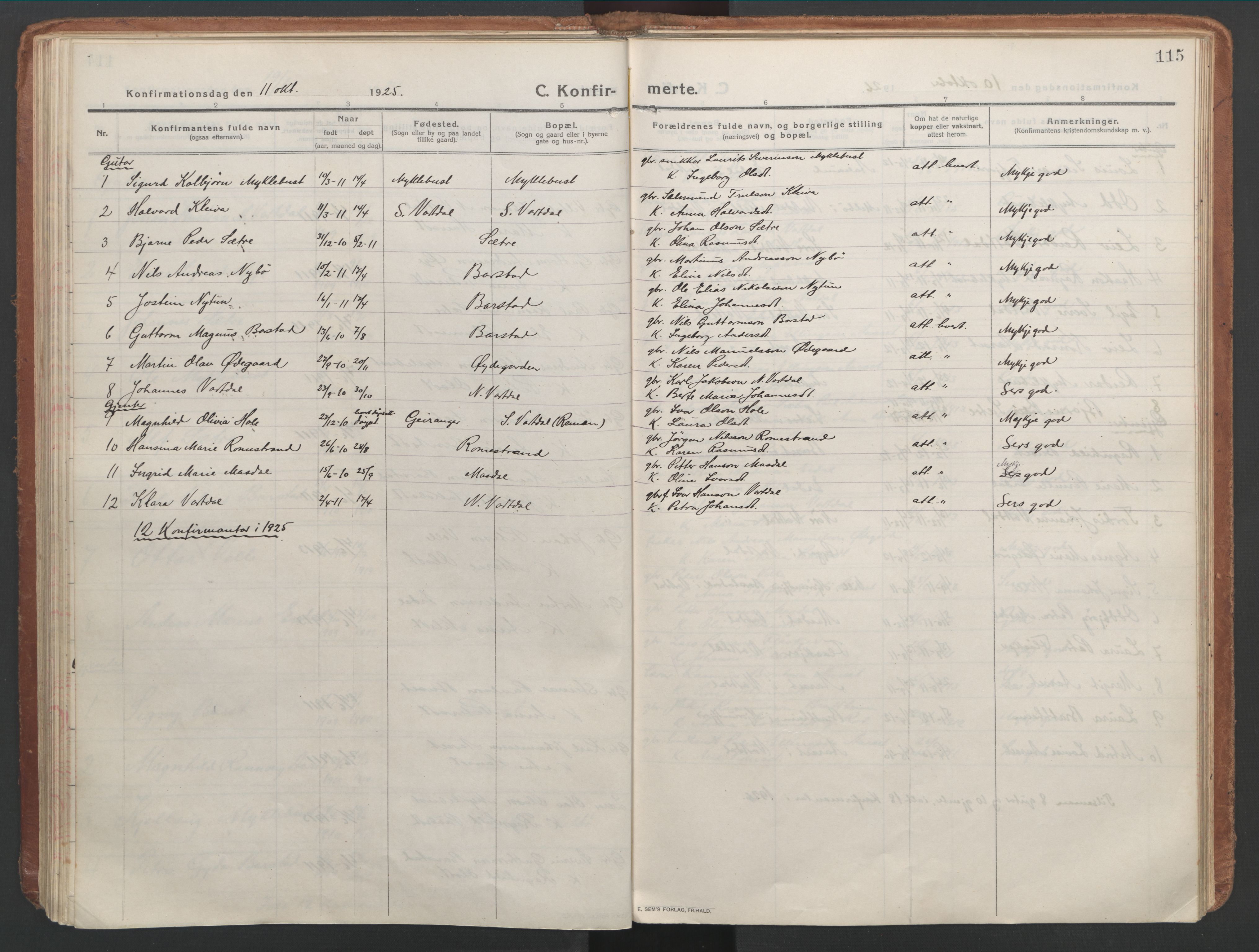 Ministerialprotokoller, klokkerbøker og fødselsregistre - Møre og Romsdal, AV/SAT-A-1454/514/L0200: Ministerialbok nr. 514A02, 1913-1943, s. 115