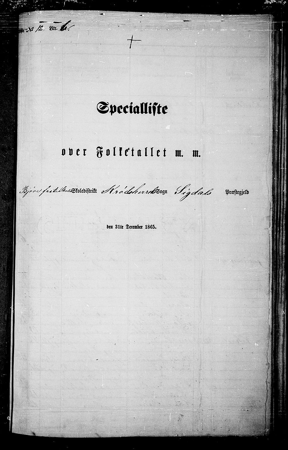 RA, Folketelling 1865 for 0621P Sigdal prestegjeld, 1865, s. 241